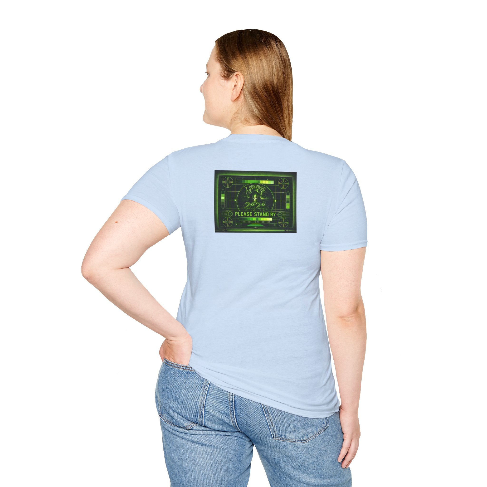 I Survived 2020 — "Please Stand By" Test Pattern Toxic Signal Tee Summer Premiere Unisex Softstyle T-Shirt