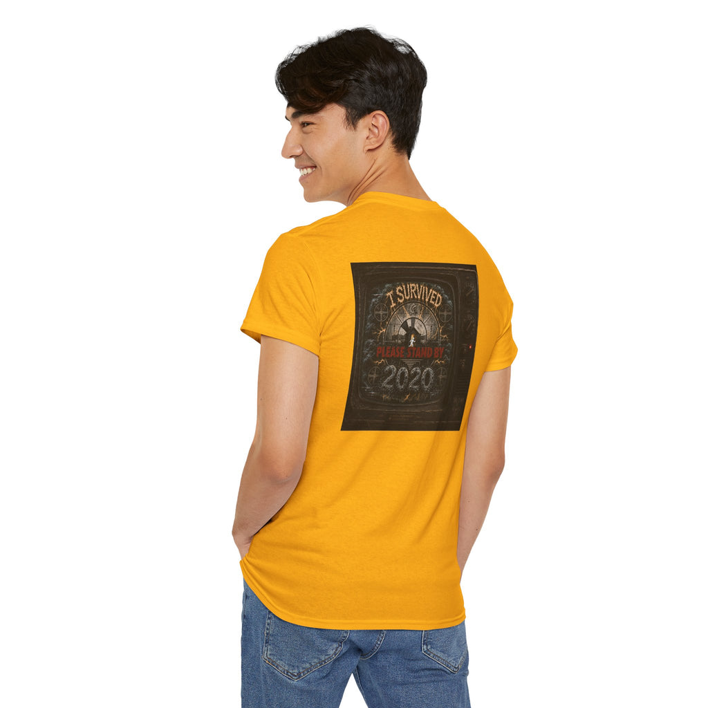 I Survived 2020 — "Please Stand By" Test Pattern Tee Summer Premier Unisex Heavy Cotton Tee