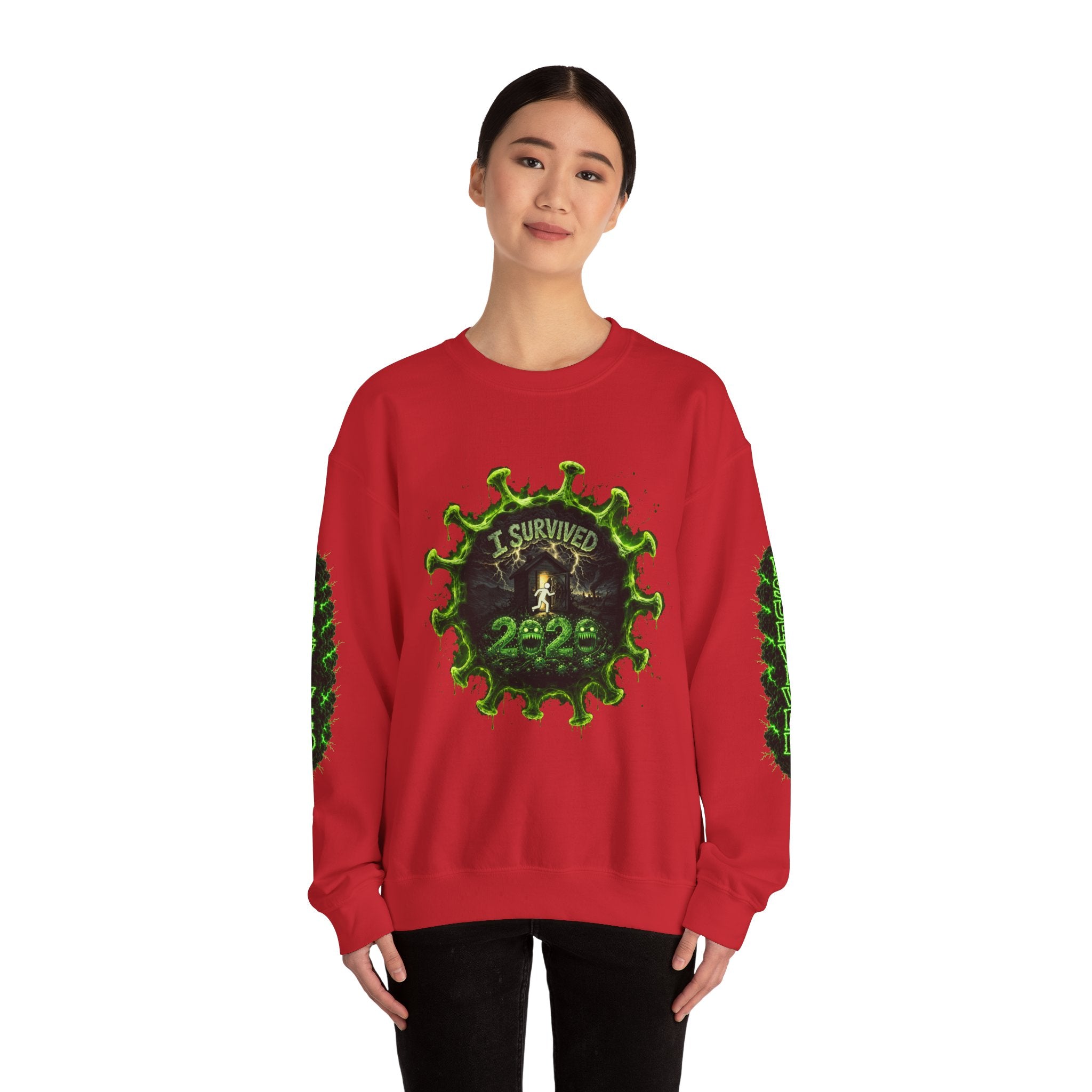 I Survived 2020 — Director's Cut S1:E4 "Mask Madness Mayhem Moment" | Pandemic Edition Unisex Heavy Blend™ Crewneck Sweatshirt