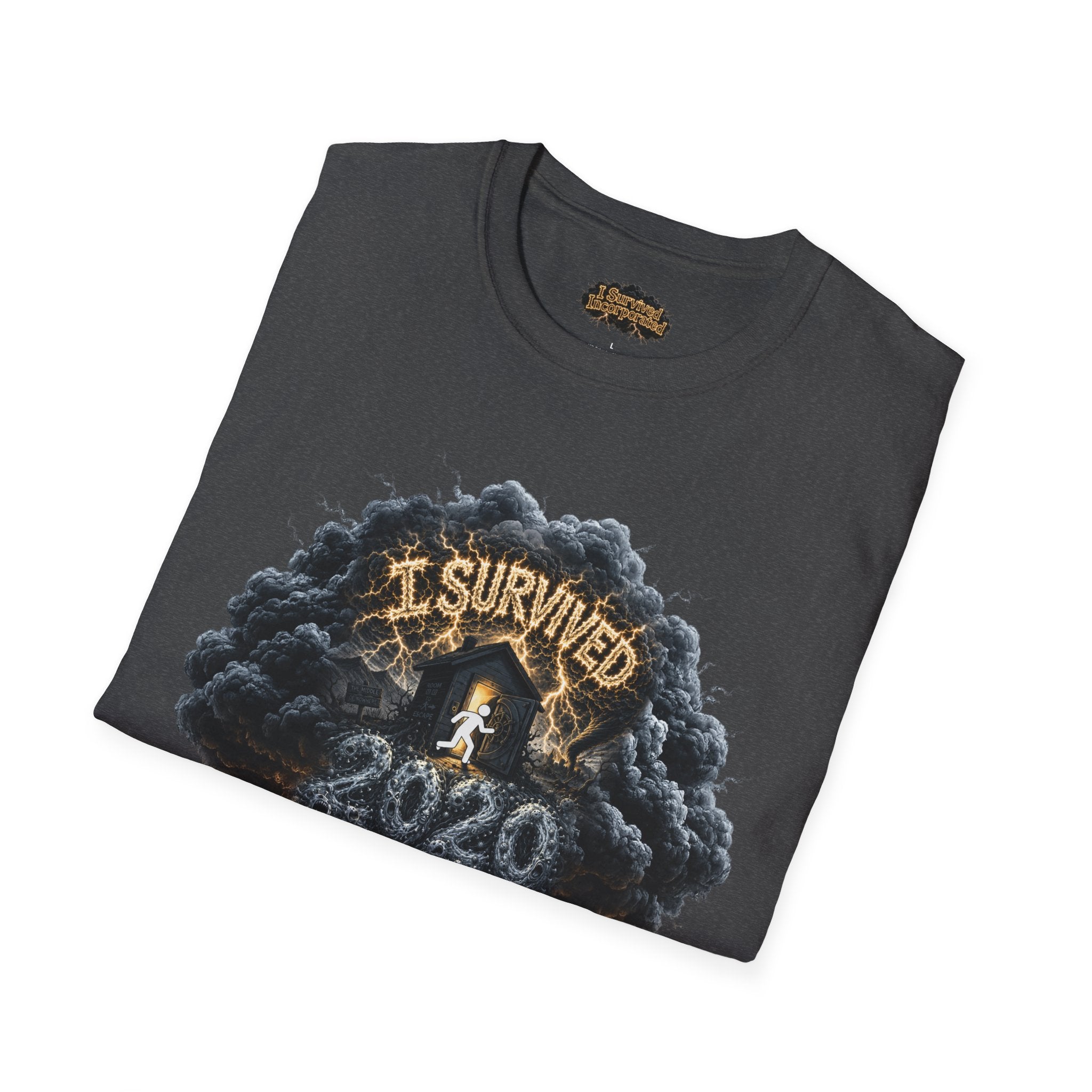 I Survived 2020 — Director's Cut Original Design Teaser Tee | Season 1 Premiere Drop Unisex Softstyle T-Shirt