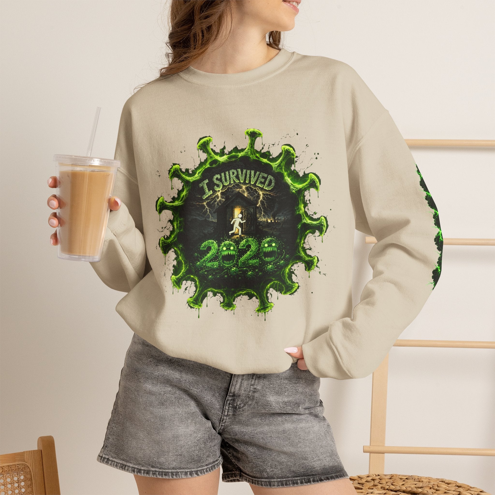 I Survived 2020 — Director's Cut S1:E5 "Delivery Doomsday" | Pandemic Edition Unisex Heavy Blend™ Crewneck Sweatshirt