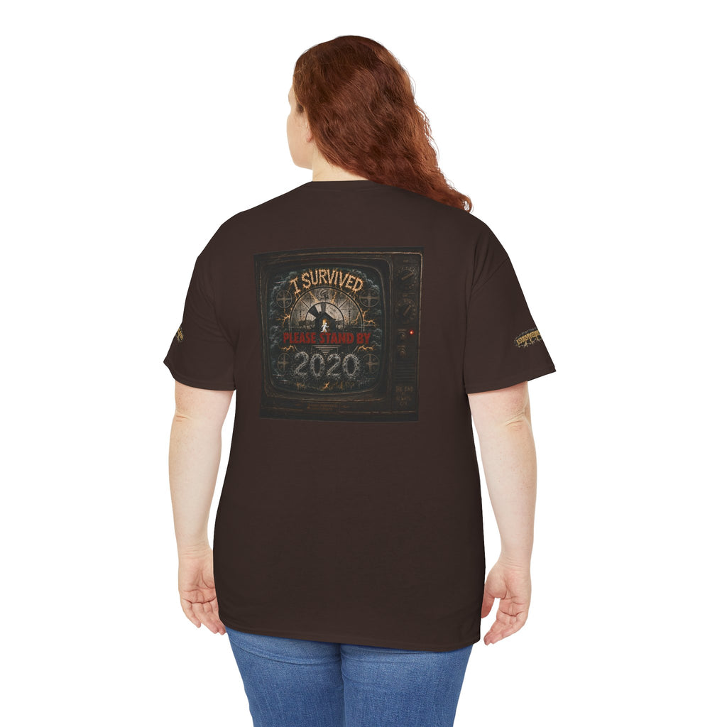 I Survived 2020 — "Please Stand By" Test Pattern Tee Special Edition Summer Premier Unisex Heavy Cotton Tee