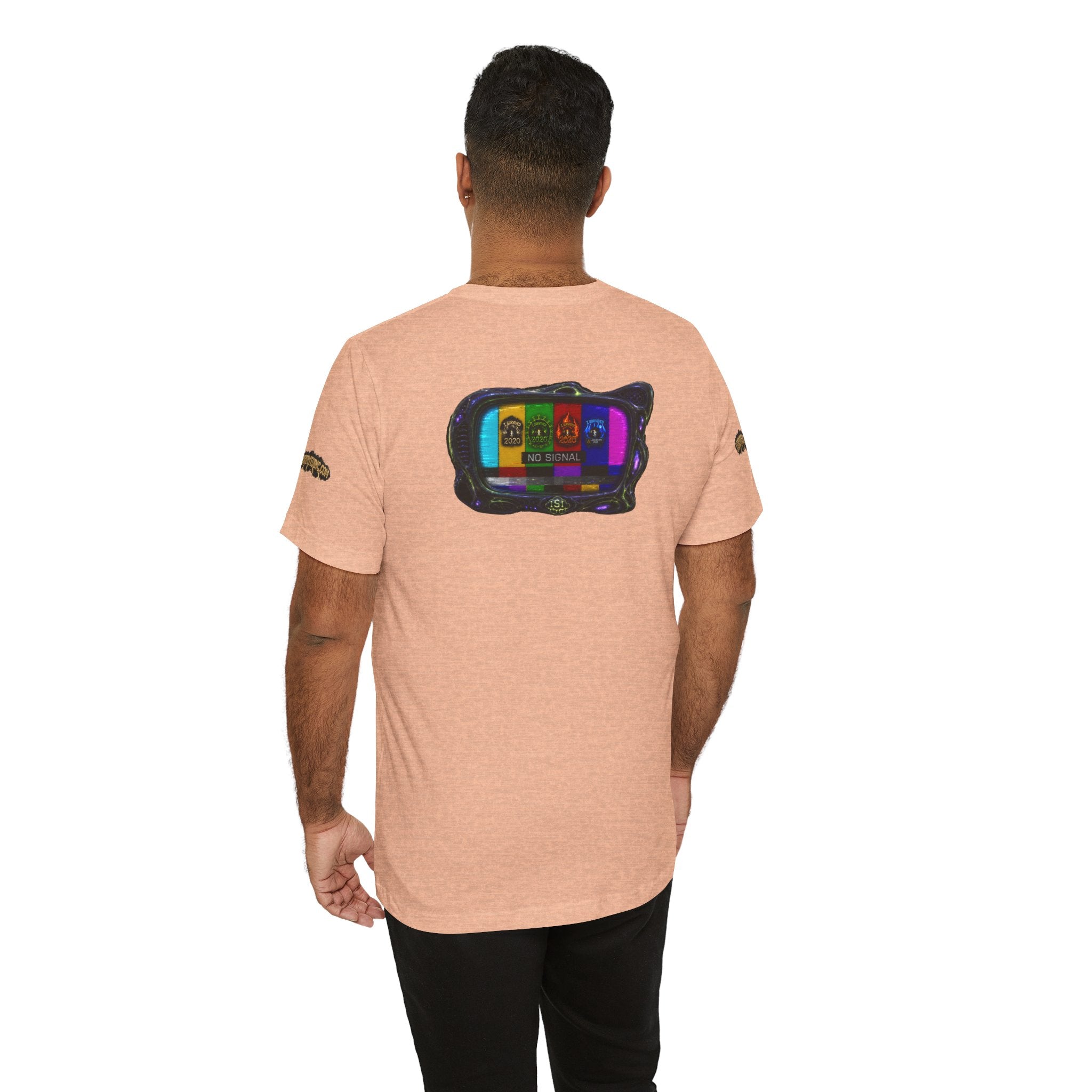 I Survived 2020 — "No Signal" Test Pattern Tee Alien Broadcast Finale Summer Premiere Unisex Jersey Short Sleeve Tee