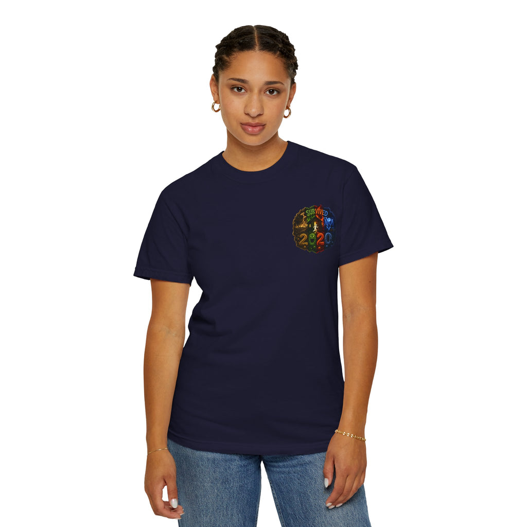 I Survived 2020 — "No Signal" Test Pattern Tee Alien Broadcast Finale Summer Premiere Unisex Garment-Dyed T-shirt