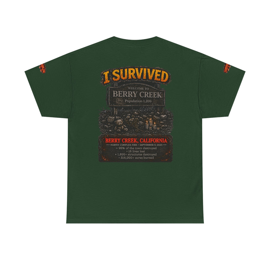 I Survived 2020 — Director's Cut S2:E1 "Berry Creek" | Wildfire Edition Memorial Unisex Heavy Cotton Tee (SPECIAL EDITION)