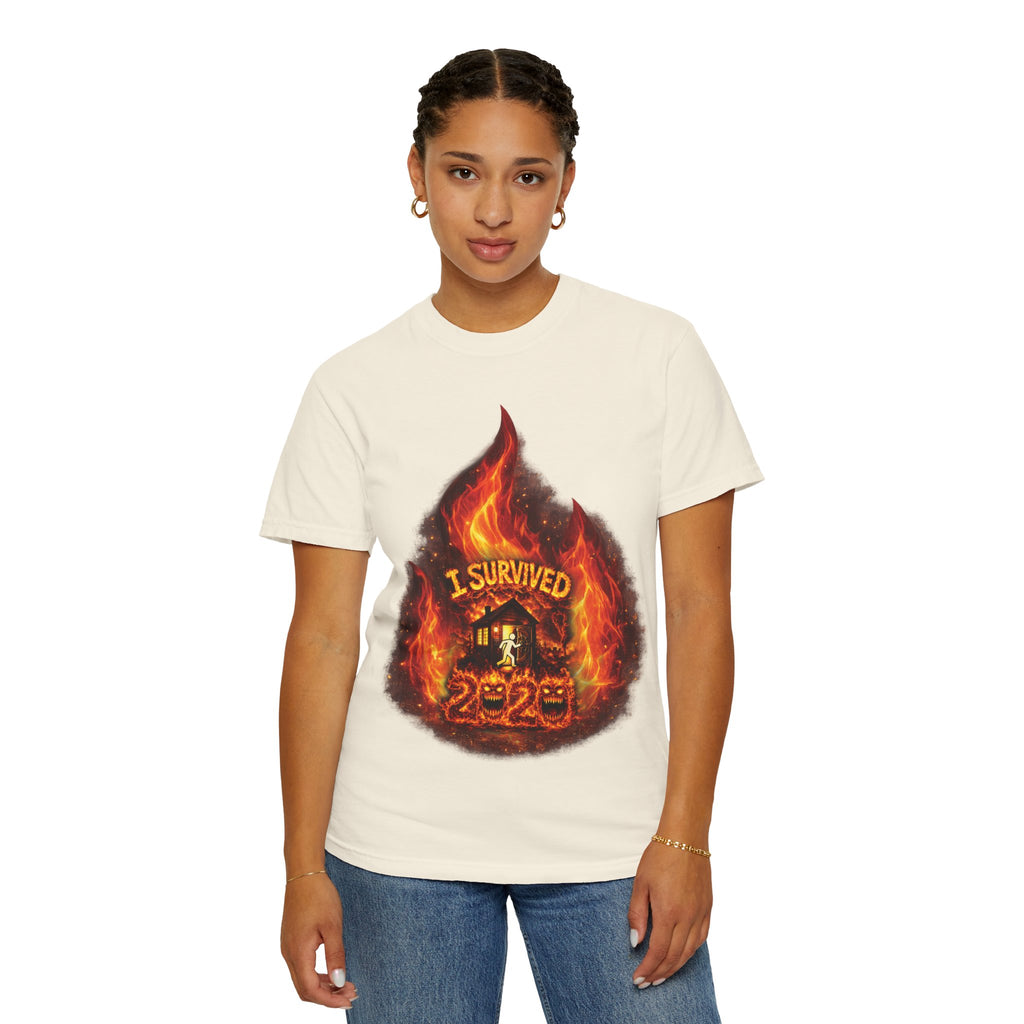 I Survived 2020 — Director's Cut S2:E3 "The California Wildfires" | Wildfire Edition Memorial Unisex Garment-Dyed T-shirt