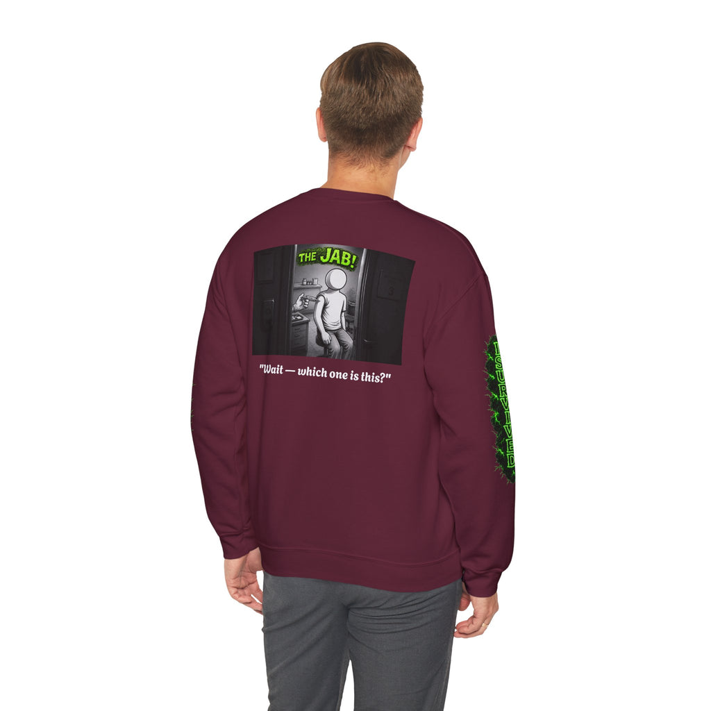 I Survived 2020 — Director's Cut S1:E3 "The Jab!" | Pandemic Edition Unisex Heavy Blend™ Crewneck Sweatshirt
