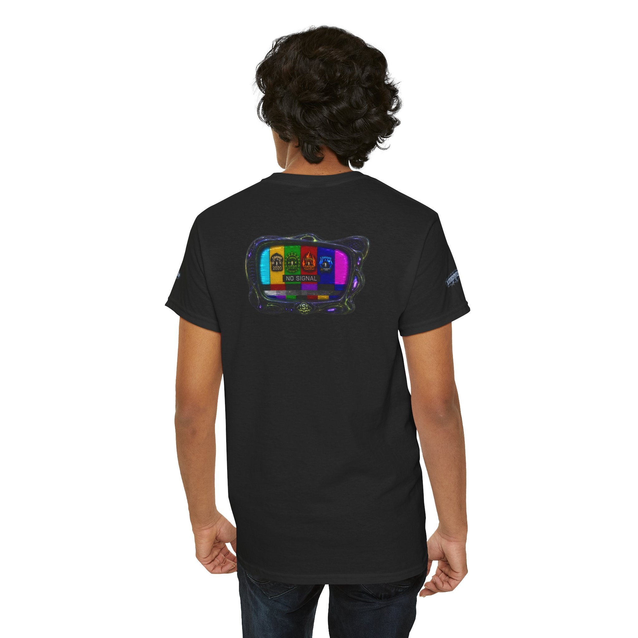 I Survived 2020 — "No Signal" Test Pattern Tee Alien Broadcast Finale Special Edition Summer Premiere Unisex Heavy Cotton Tee