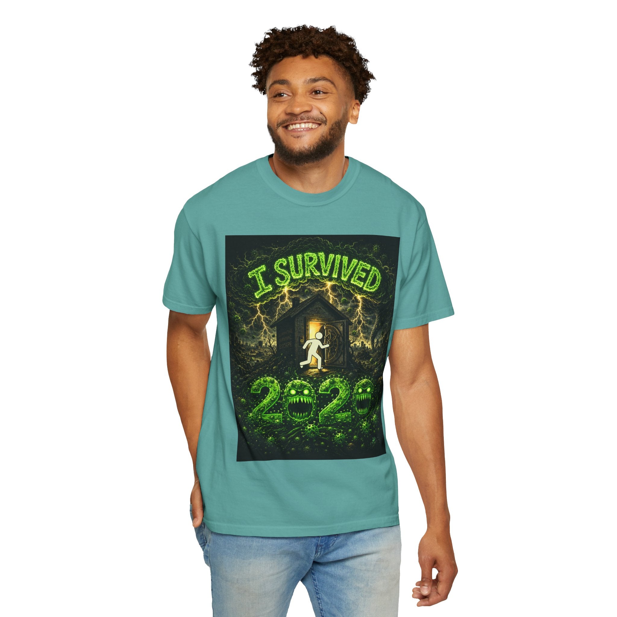 I Survived 2020 — S1:E1 "COVID-19: The Coronavirus" | Pandemic Edition Unisex Garment-Dyed T-shirt