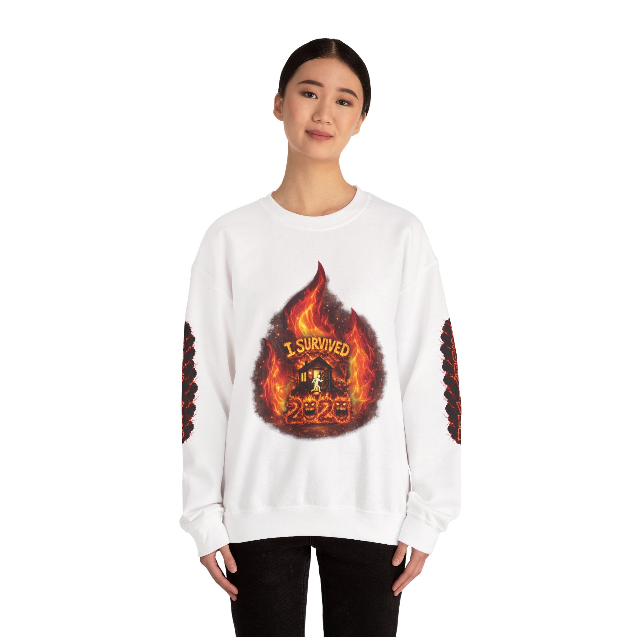 I Survived 2020 — Director's Cut S2:E1 "Berry Creek" | Wildfire Edition Memorial Unisex Heavy Blend™ Crewneck Sweatshirt