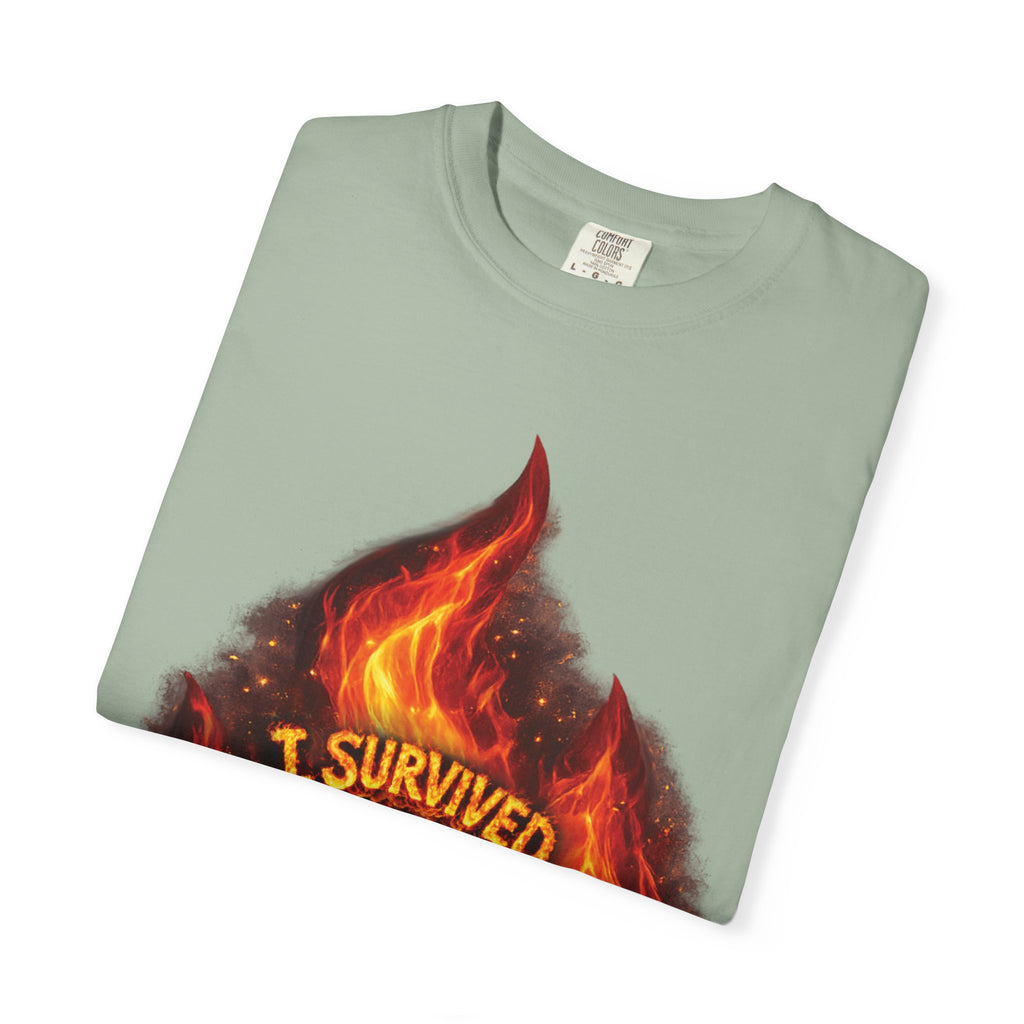 I Survived 2020 — Director's Cut S2:E3 "The California Wildfires" | Wildfire Edition Memorial Unisex Garment-Dyed T-shirt