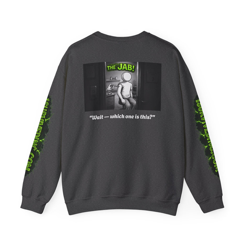 I Survived 2020 — S1:E3 "The Jab!" | Pandemic Edition Unisex Heavy Blend™ Crewneck Sweatshirt
