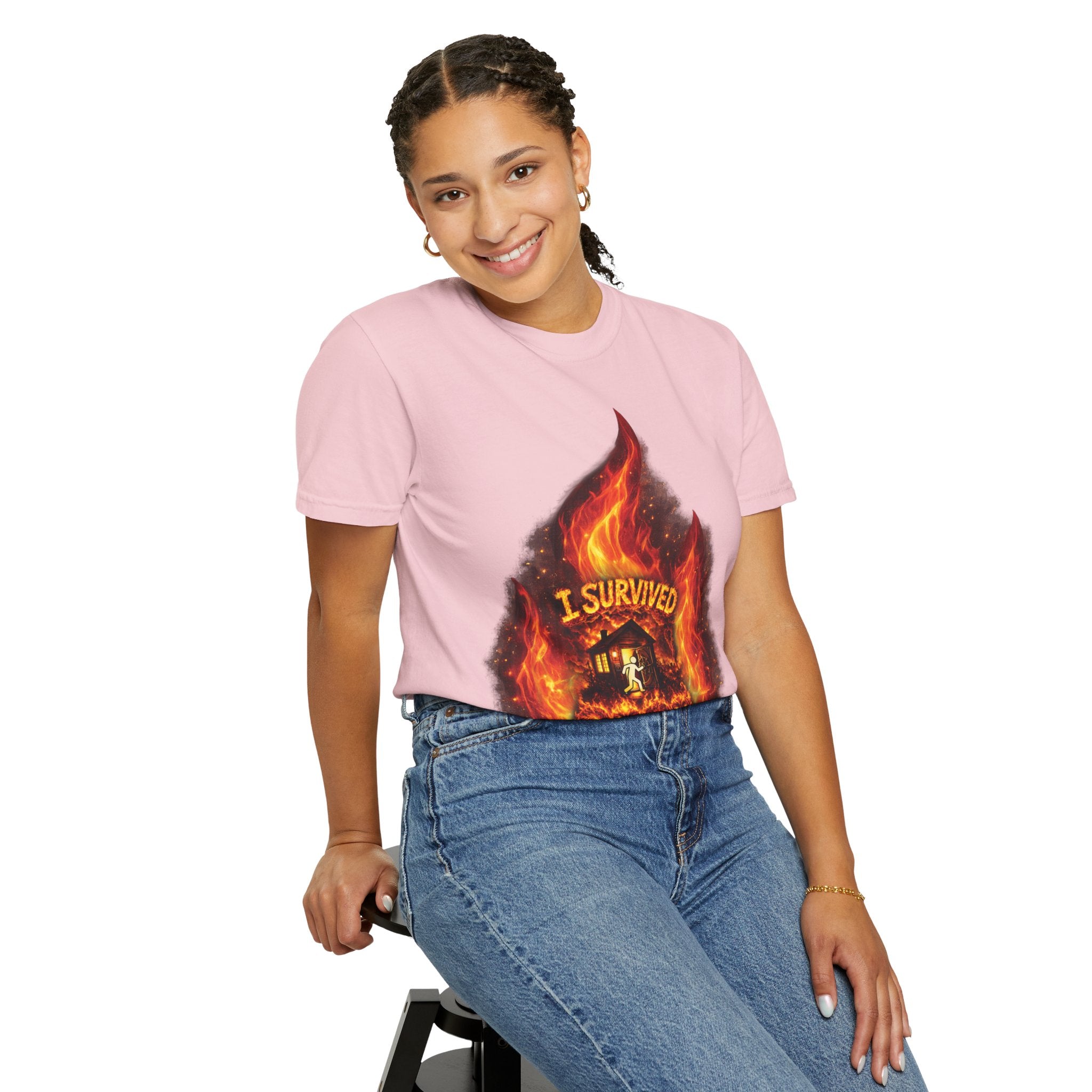 I Survived 2020 — Director's Cut S2:E3 "The California Wildfires" | Wildfire Edition Memorial Unisex Garment-Dyed T-shirt
