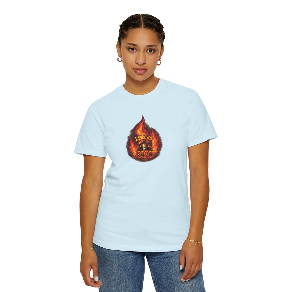 I Survived 2020 — WILDFIRES S2:E4: Director's Cut "Western U.S. Wildfire Season" Memorial Unisex Garment-Dyed T-shirt