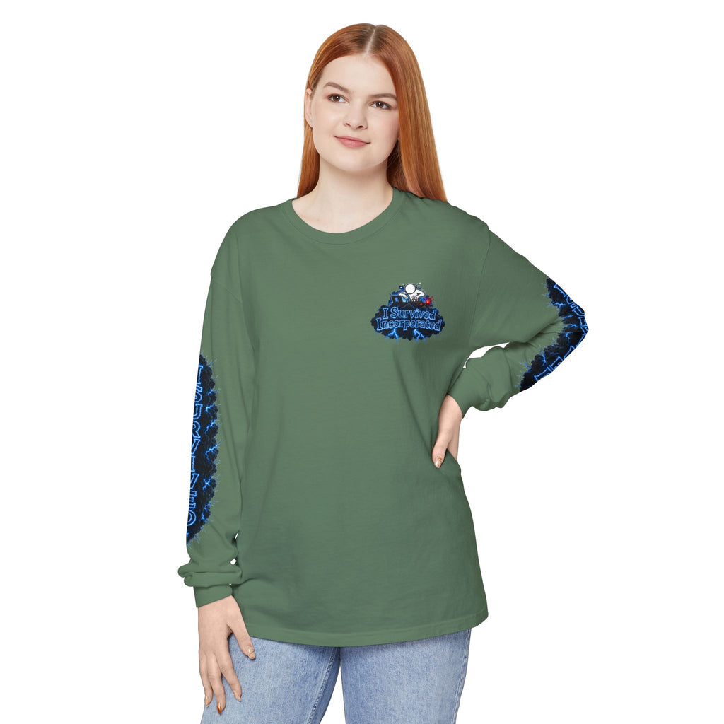 I Survived 2020 — "Please Stand By" Test Pattern Tee Lockdown Special Edition Summer Exclusive Unisex Garment-Dyed Long Sleeve T-Shirt