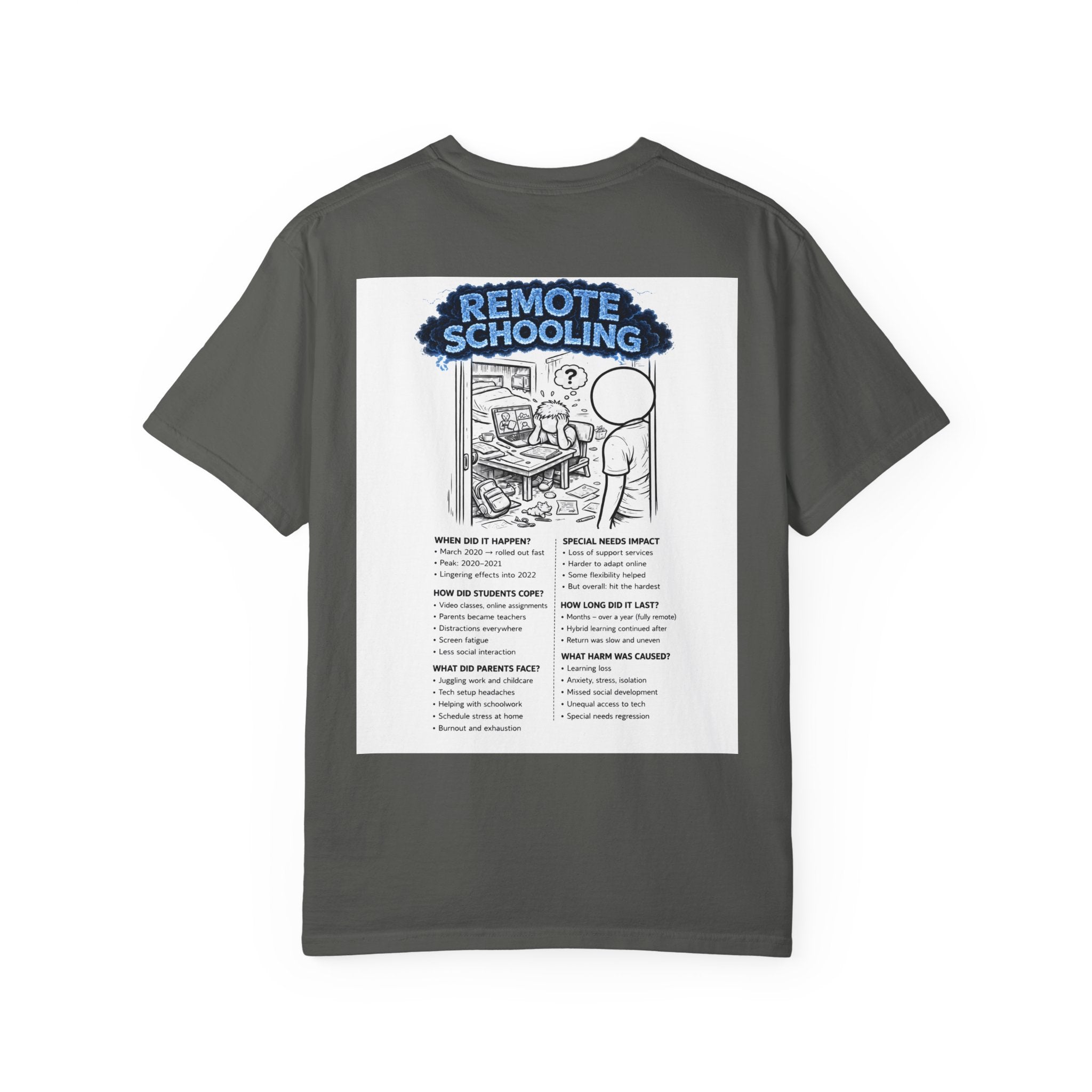 I Survived 2020 — S3:E3 "Remote Schooling" | Lockdown Edition Documentary Unisex Garment-Dyed T-shirt