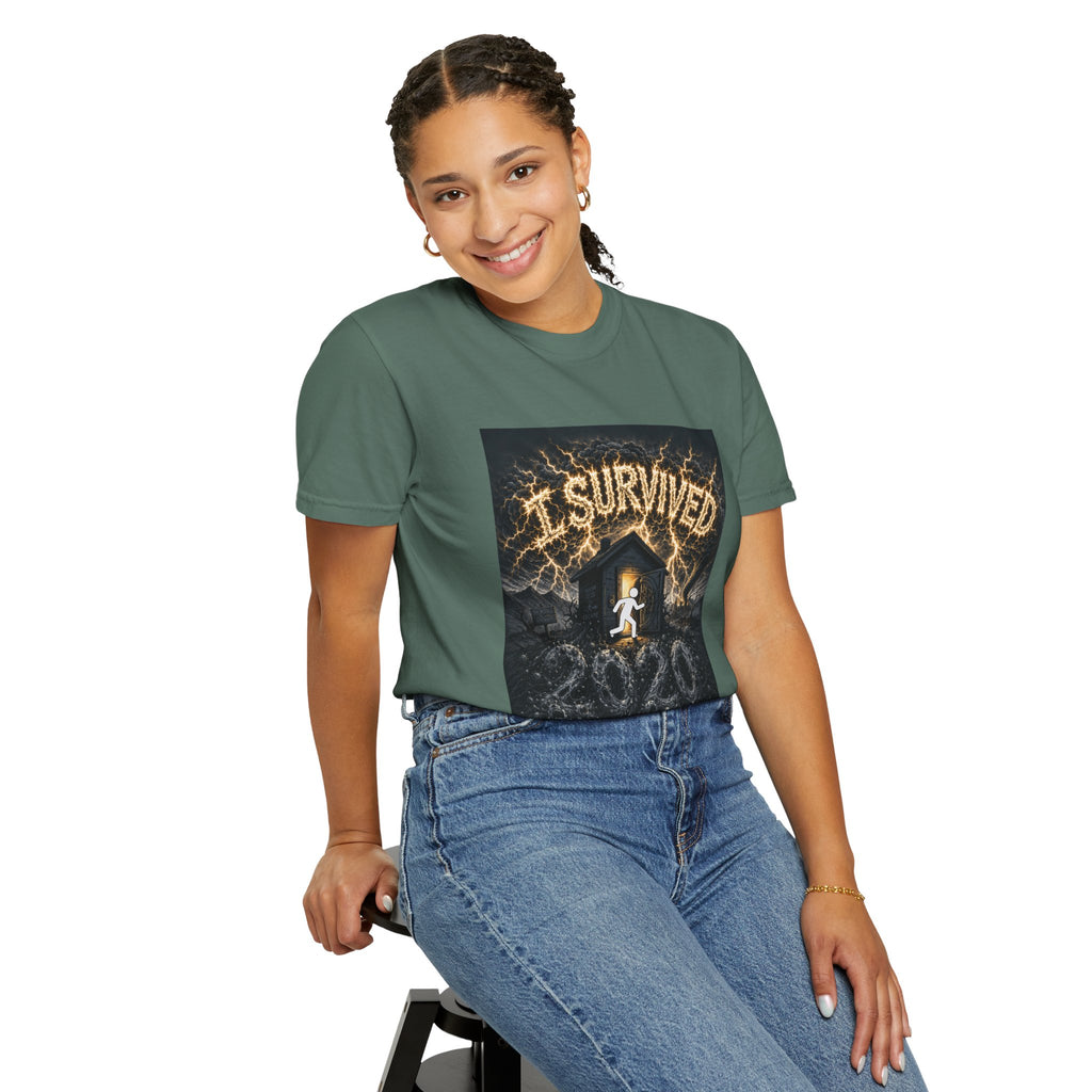 I Survived 2020 — Original Design Teaser Tee | Season 1 Premiere Drop Unisex Garment-Dyed T-shirt