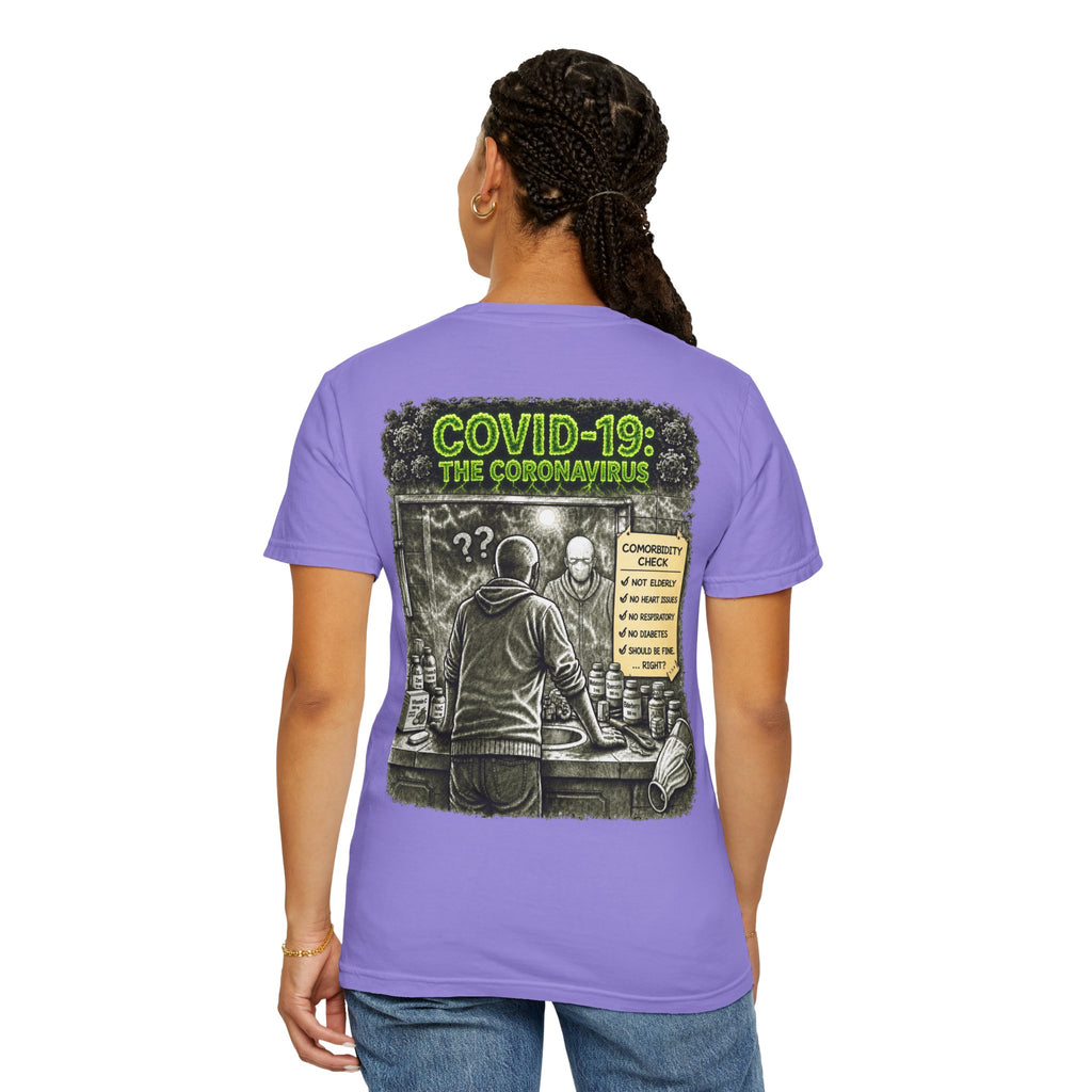Sobreviví al 2020 — T1:E1 "COVID-19: El Coronavirus" | Camiseta unisex teñida de una pieza, Edición Pandemia