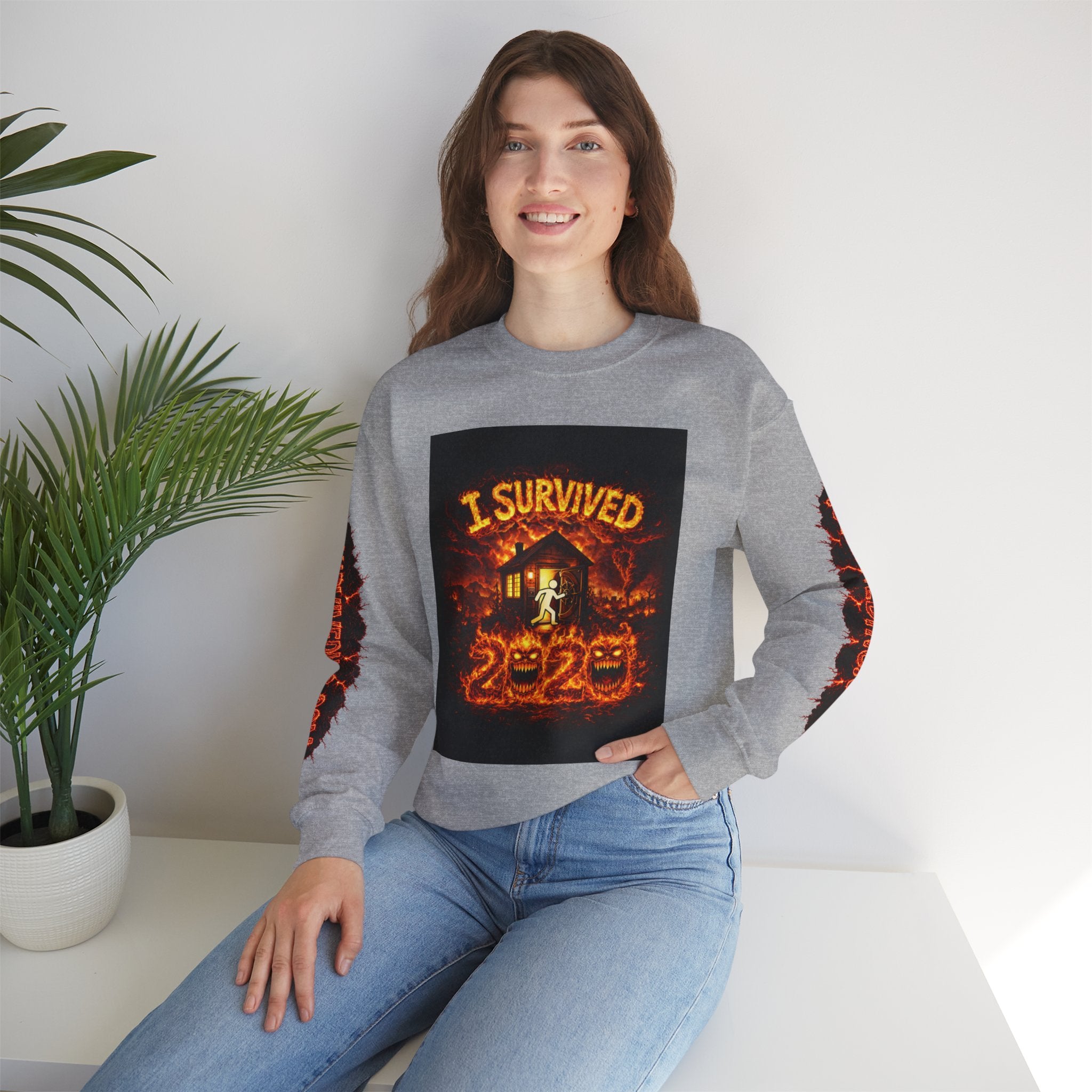 I Survived 2020 — WILDFIRES S2:E2: "The Bobcat Fire" Memorial Unisex Heavy Blend™ Crewneck Sweatshirt