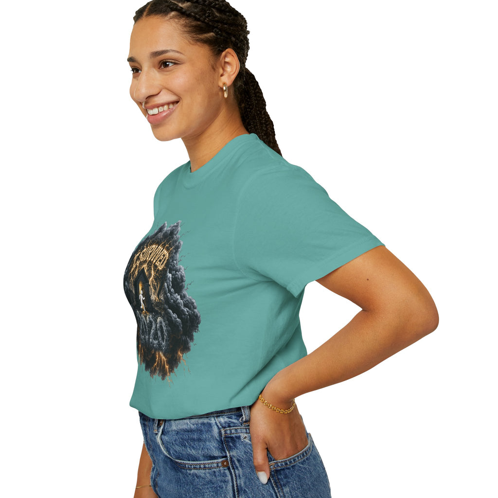 I Survived 2020 — Original Design Teaser Tee | Season 1 Premiere Drop Unisex Garment-Dyed T-shirt