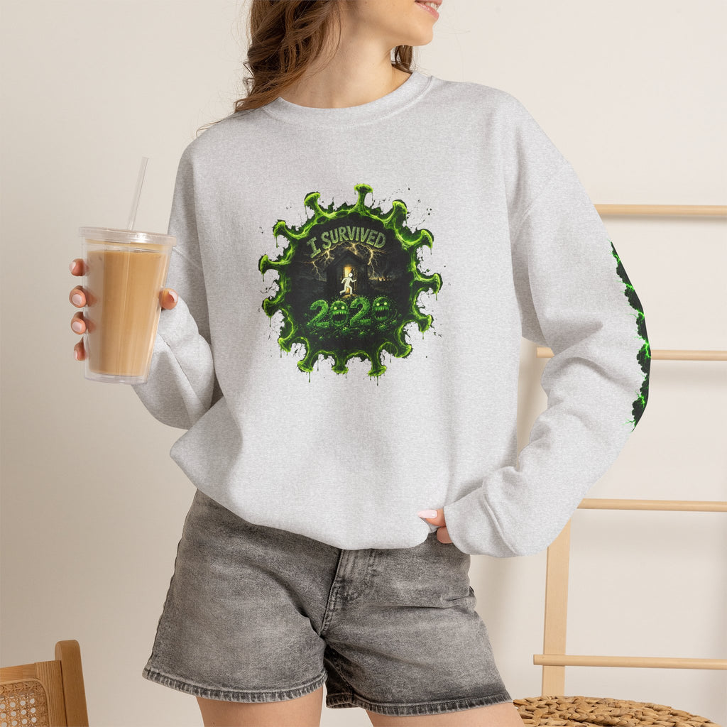 I Survived 2020 — PANDEMIC S1:E4: Director's Cut "Mask Madness" Unisex Heavy Blend™ Crewneck Sweatshirt