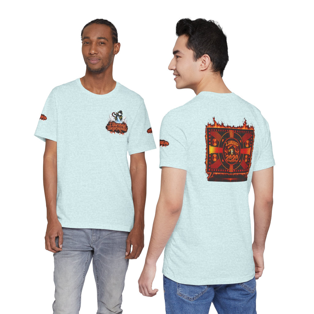I Survived 2020 — "Please Stand By" Test Pattern Tee Wildfire Signal Special Edition Summer Premiere Unisex Jersey Short Sleeve Tee