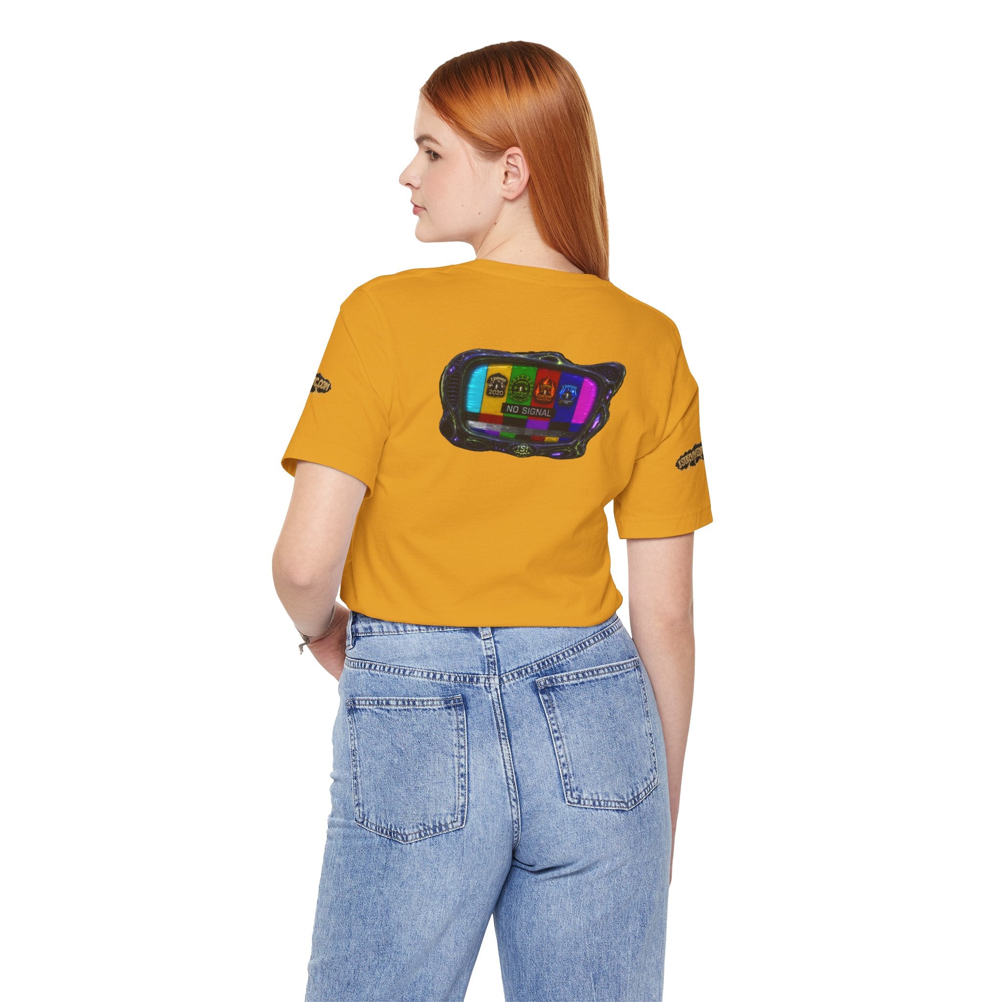 I Survived 2020 — "No Signal" Test Pattern Tee Alien Broadcast Finale Summer Premiere Unisex Jersey Short Sleeve Tee