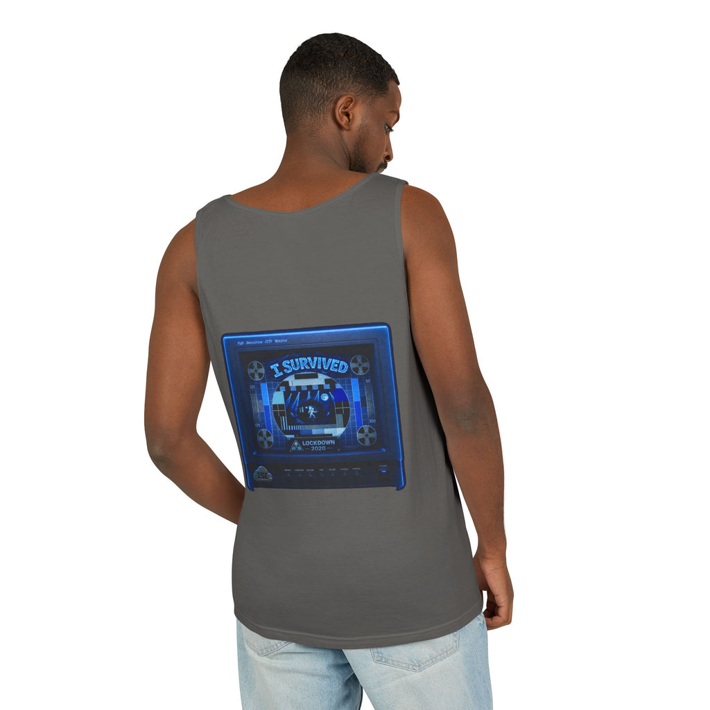 I Survived 2020 — "Please Stand By" Test Pattern Tee Lockdown Special Edition Summer Exclusive Unisex Garment-Dyed Tank Top