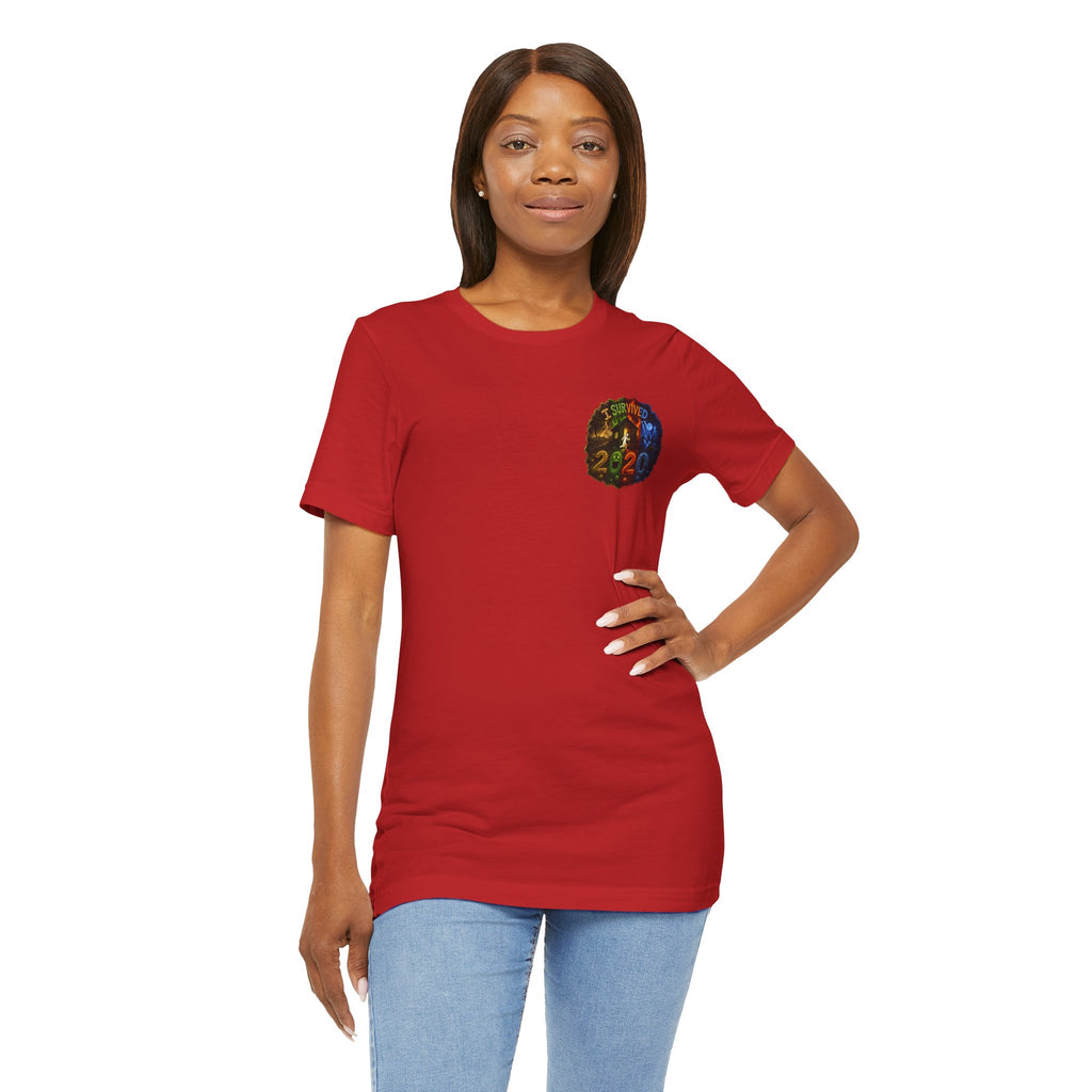 I Survived 2020 — "No Signal" Test Pattern Tee Alien Broadcast Finale Summer Premiere Unisex Jersey Short Sleeve Tee