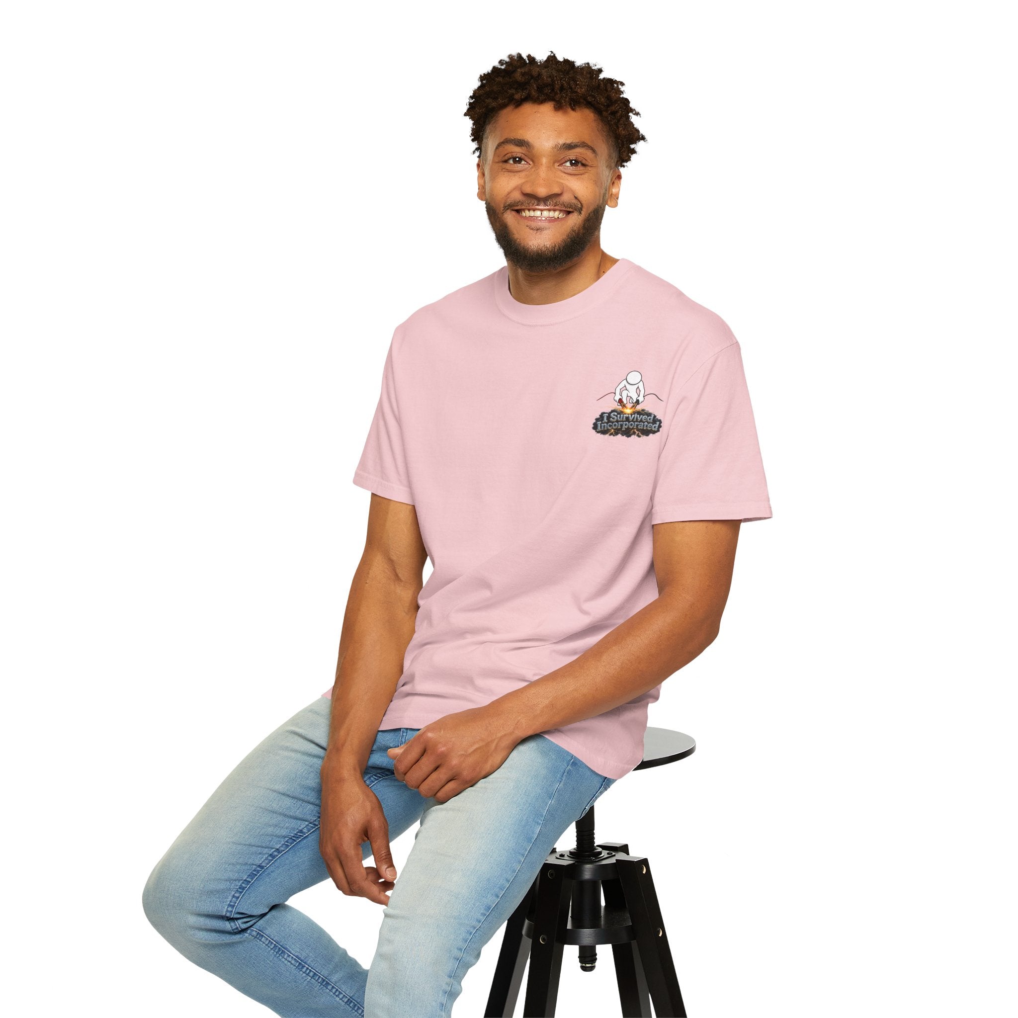 I Survived 2020 — "Please Stand By" Test Pattern Tee Summer Premier Unisex Garment-Dyed T-shirt