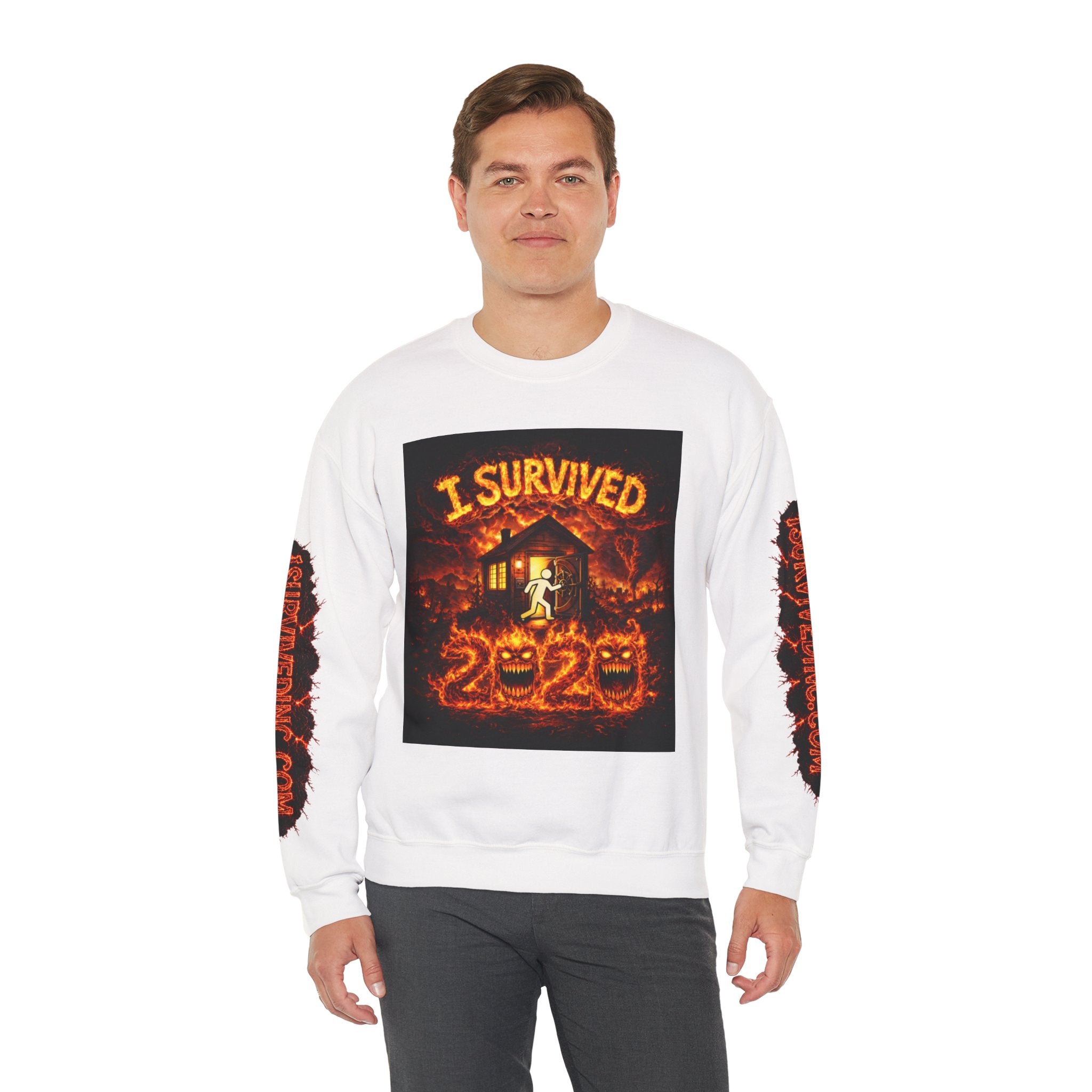 I Survived 2020 — WILDFIRES S2:E4: "Western U.S." Memorial Unisex Heavy Blend™ Crewneck Sweatshirt