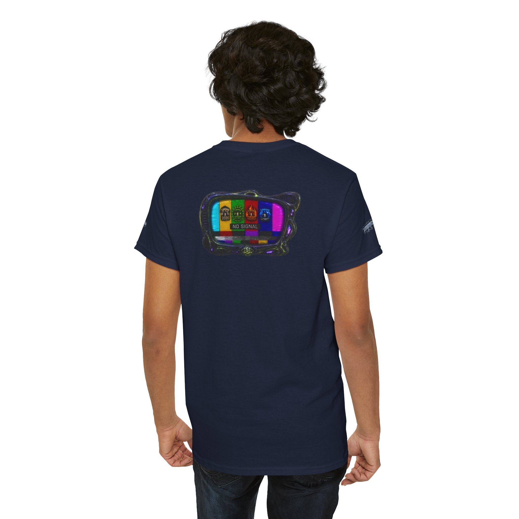 I Survived 2020 — "No Signal" Test Pattern Tee Alien Broadcast Finale Special Edition Summer Premiere Unisex Heavy Cotton Tee