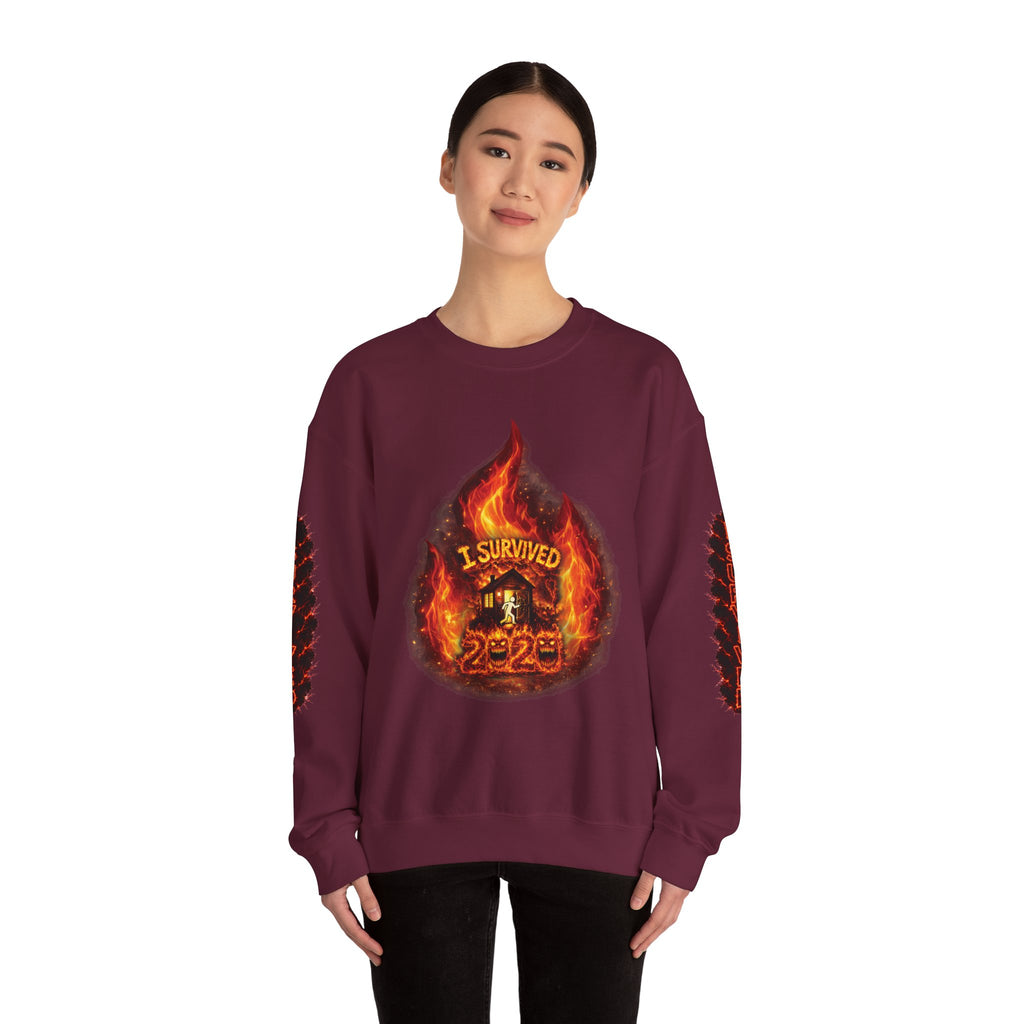 I Survived 2020 — Director's Cut S2:E3 "The California Wildfires" | Wildfire Edition Memorial Unisex Heavy Blend™ Crewneck Sweatshirt