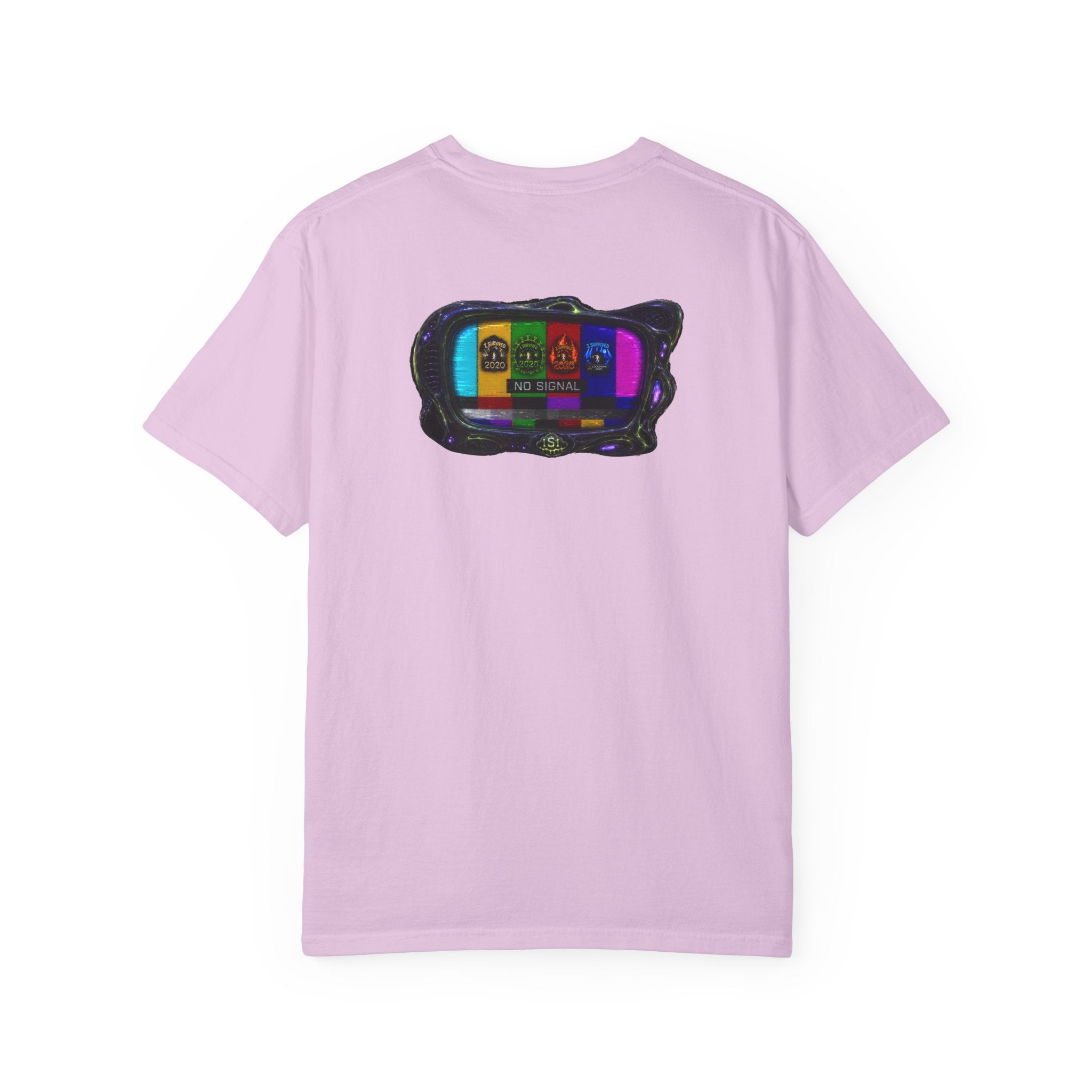 I Survived 2020 — "No Signal" Test Pattern Tee Alien Broadcast Finale Summer Premiere Unisex Garment-Dyed T-shirt