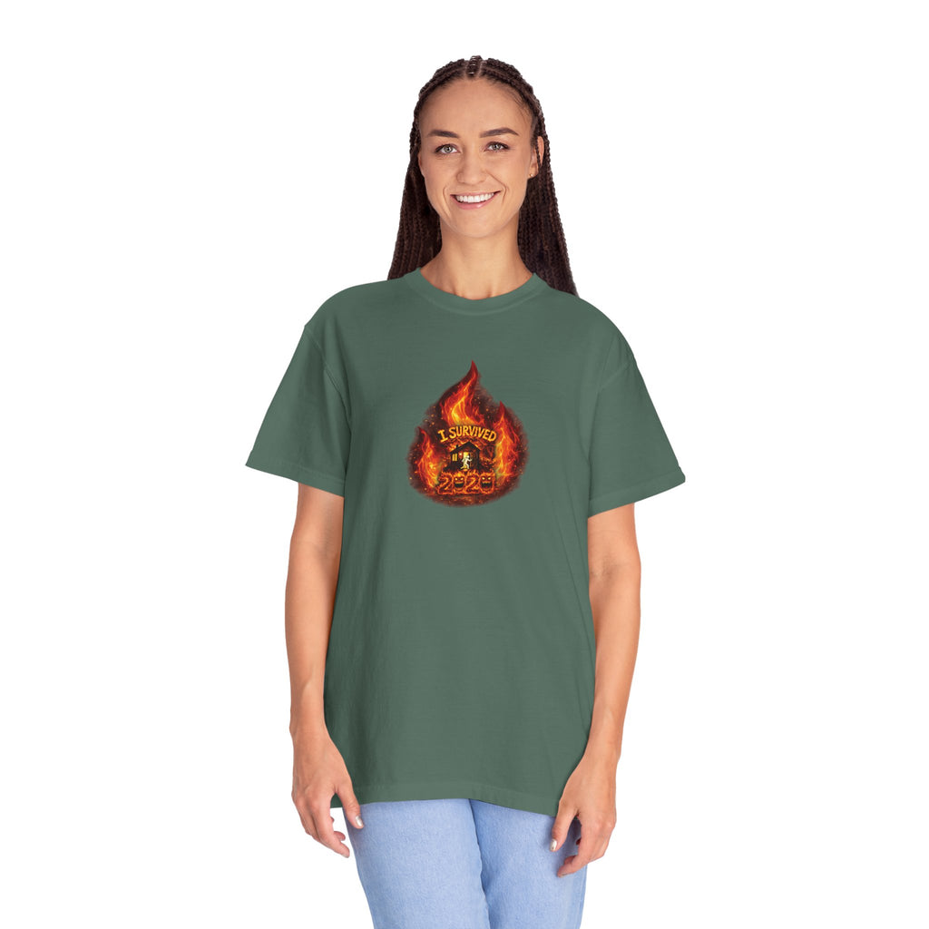 I Survived 2020 — WILDFIRES S2:E4: Director's Cut "Western U.S. Wildfire Season" Memorial Unisex Garment-Dyed T-shirt
