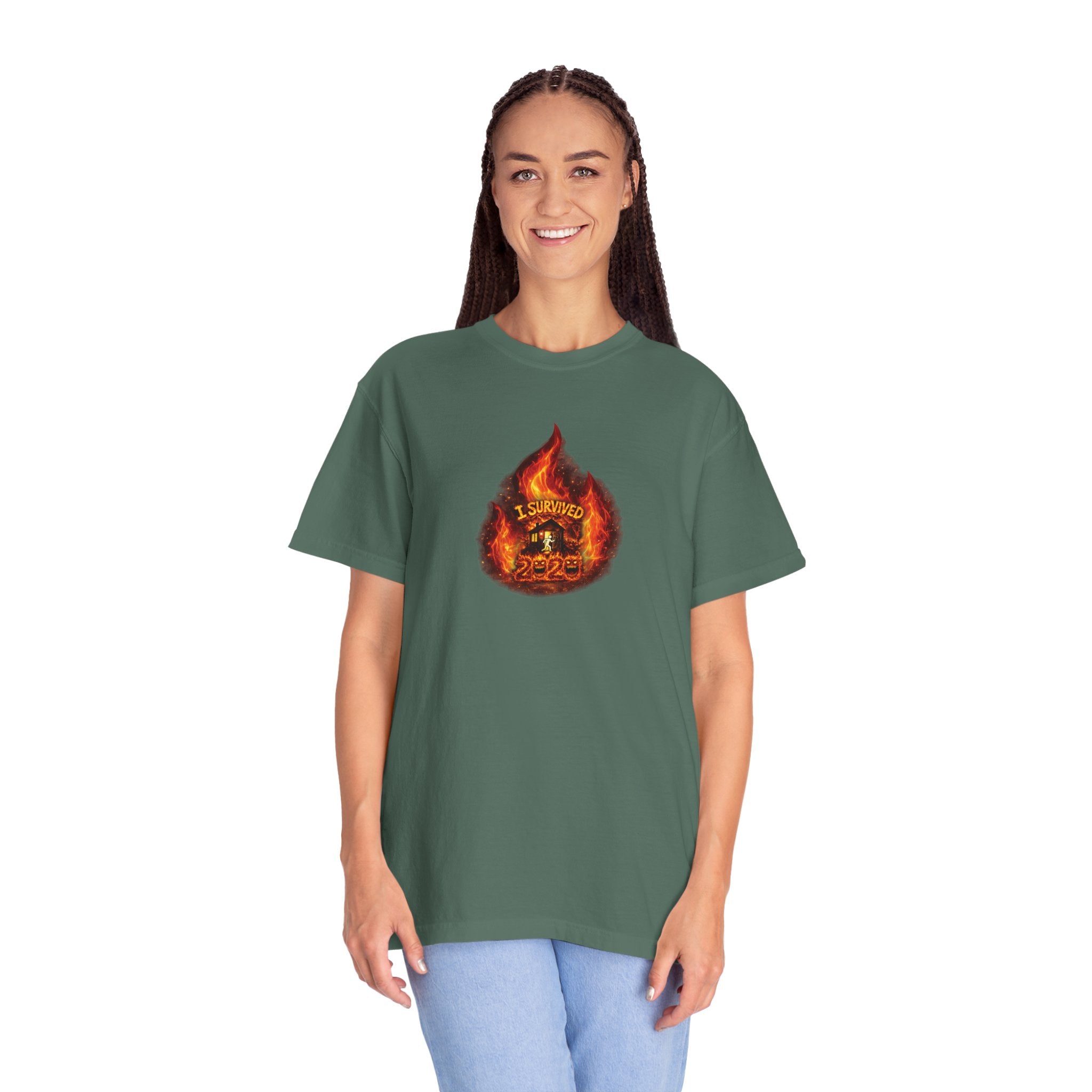 I Survived 2020 — WILDFIRES S2:E4: Director's Cut "Western U.S. Wildfire Season" Memorial Unisex Garment-Dyed T-shirt