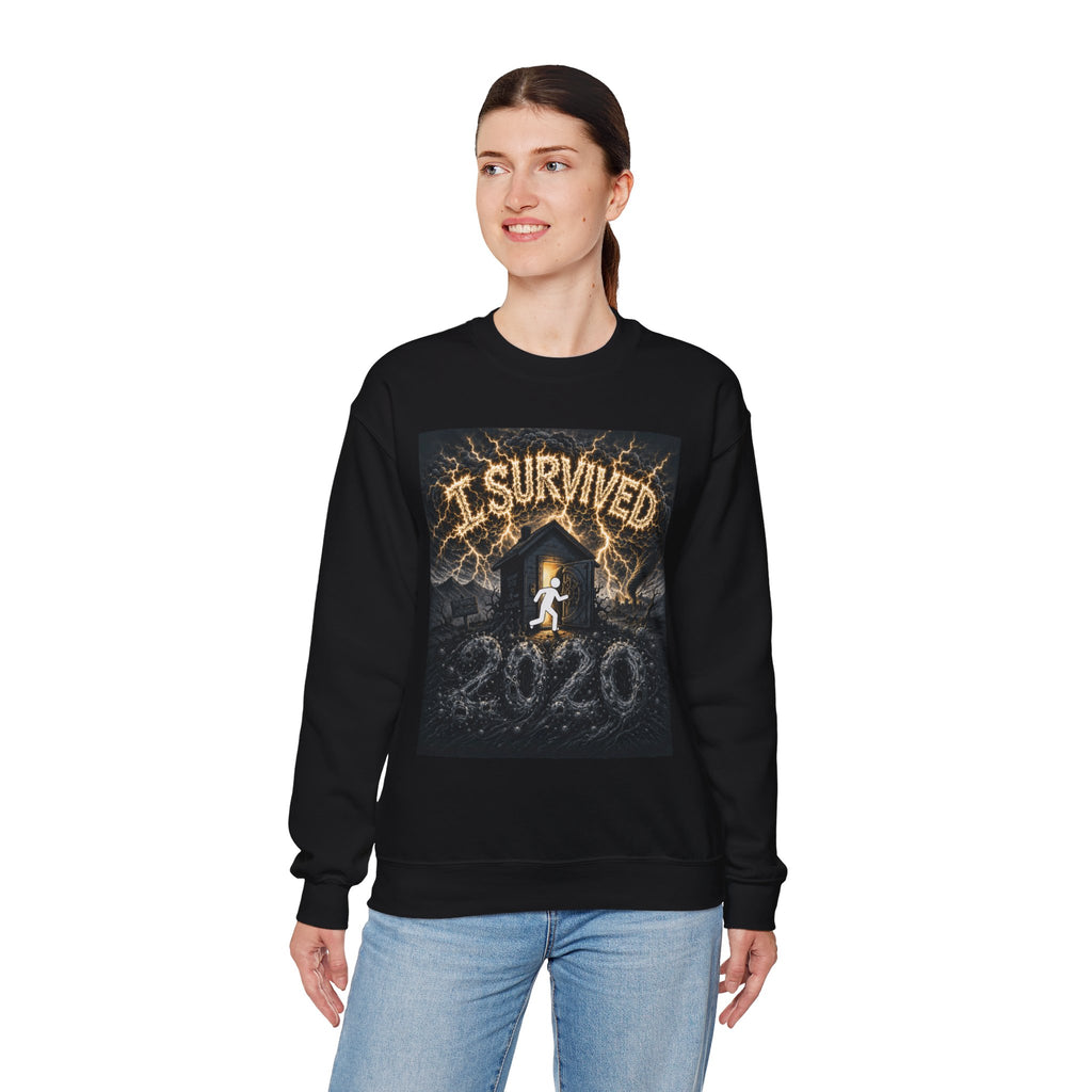 I Survived 2020 — Original Design Teaser Tee | Season 1 Premiere Drop Unisex Heavy Blend™ Crewneck Sweatshirt