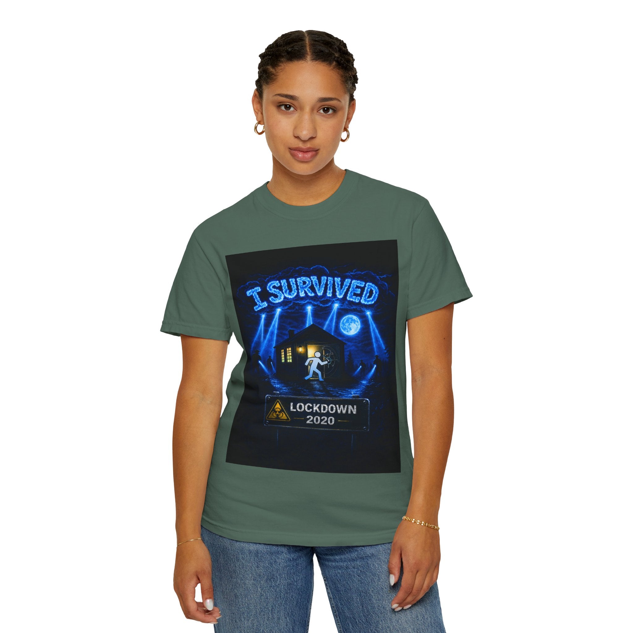 I Survived 2020 — LOCKDOWN S3:E3: "Remote Schooling" Unisex Garment-Dyed T-shirt