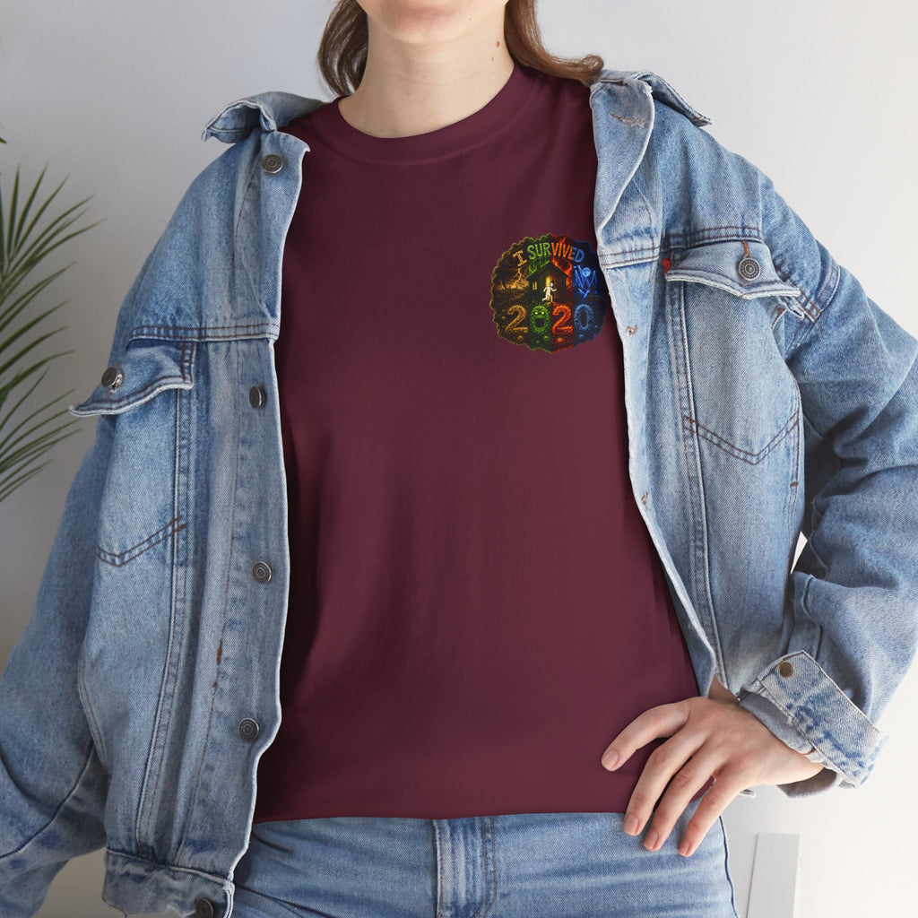 I Survived 2020 — "No Signal" Test Pattern Tee Alien Broadcast Finale Summer Premiere Unisex Heavy Cotton Tee