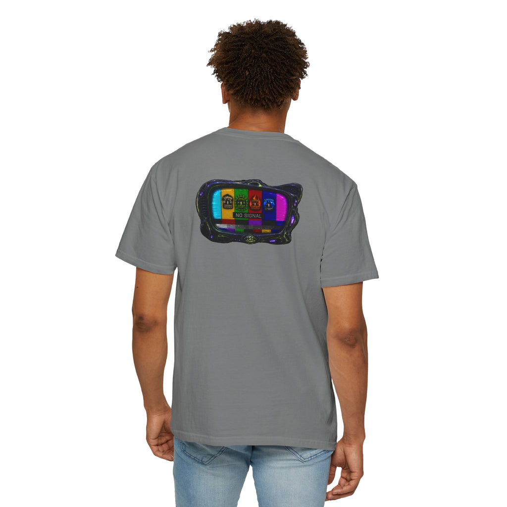 I Survived 2020 — "No Signal" Test Pattern Tee Alien Broadcast Finale Summer Premiere Unisex Garment-Dyed T-shirt