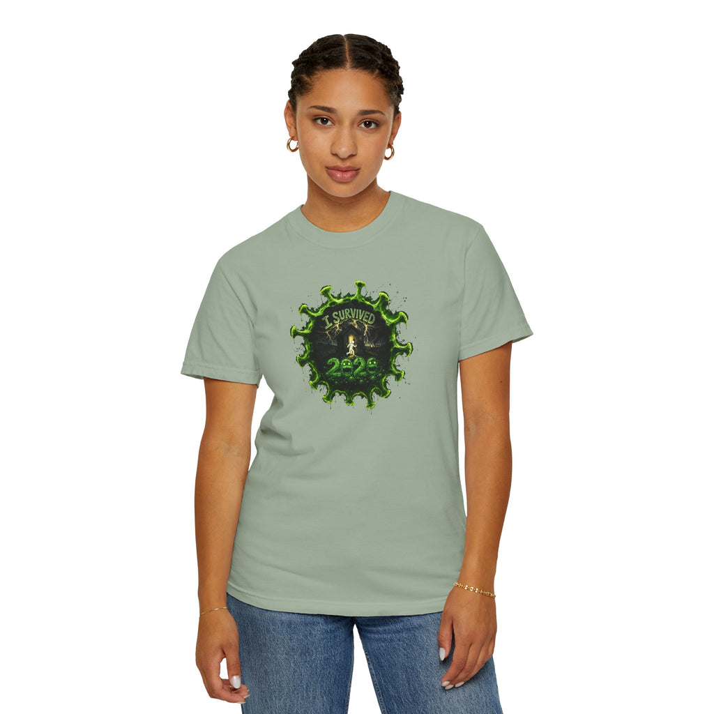 I Survived 2020 — PANDEMIC S1:E3: Director's Cut "The Jab!" Unisex Garment-Dyed T-shirt