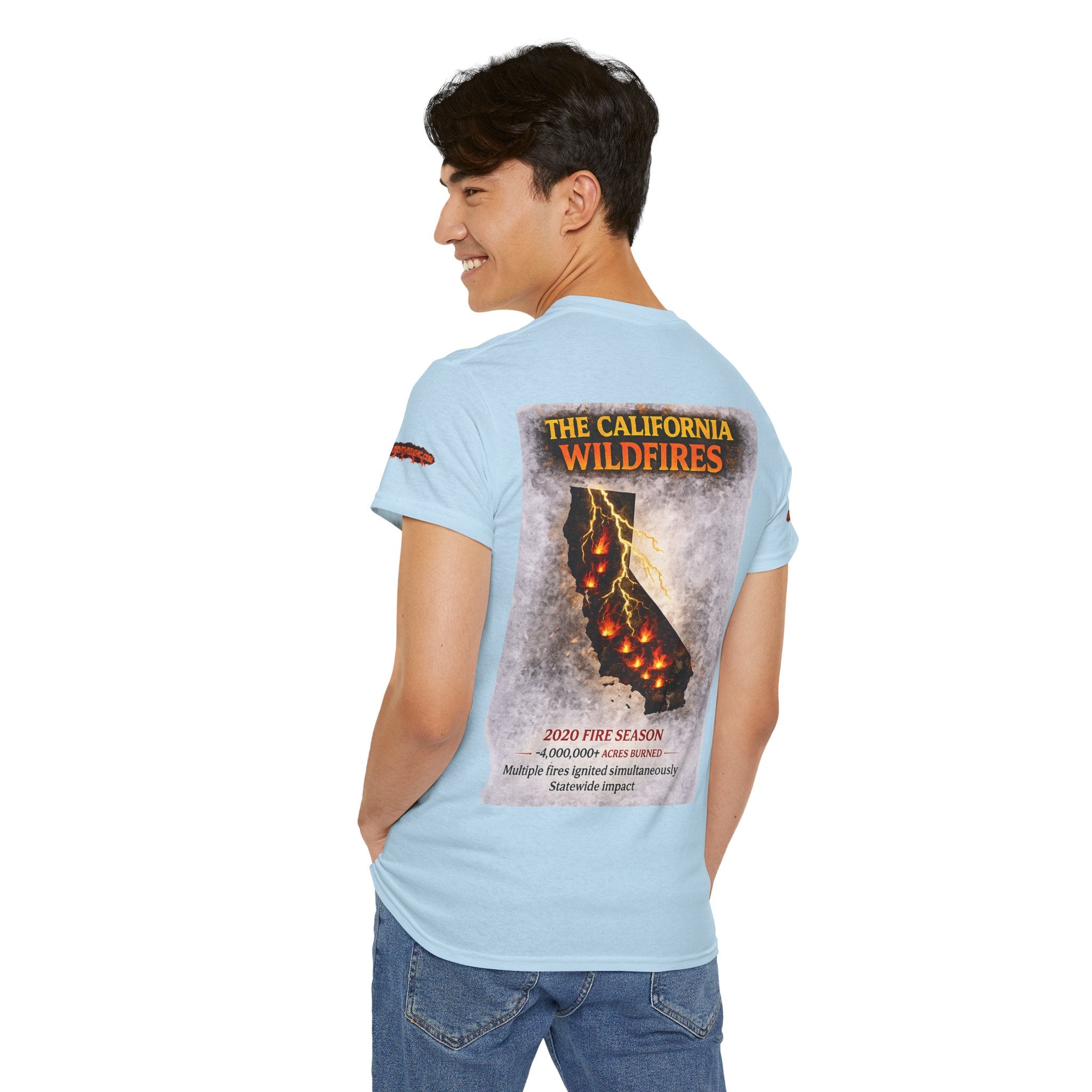 I Survived 2020 — WILDFIRES S2:E3: Director's Cut Special Edition "The California Wildfires" Memorial Unisex Heavy Cotton Tee