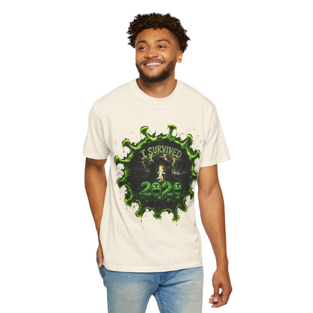 I Survived 2020 — Director's Cut S1:E4 "Mask Madness Mayhem Moment" | Pandemic Edition Unisex Garment-Dyed T-shirt