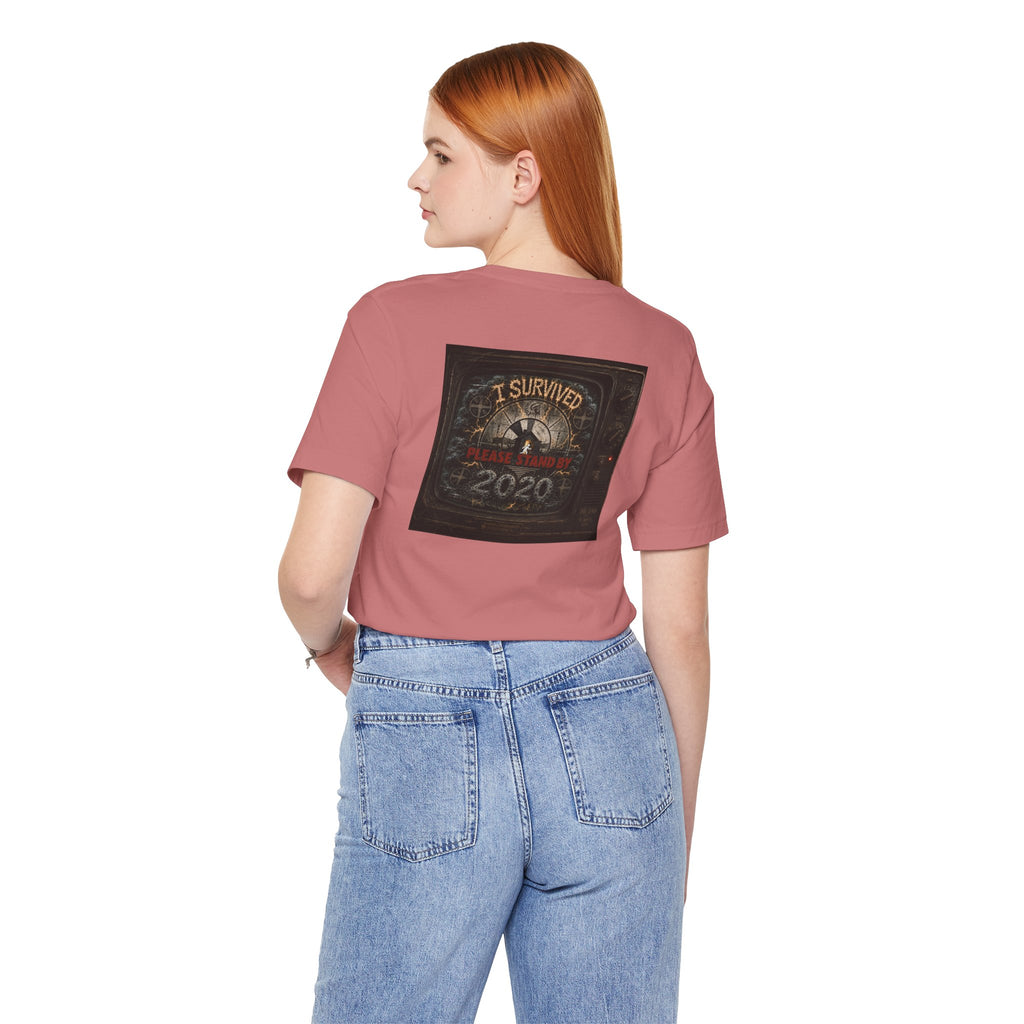 I Survived 2020 — "Please Stand By" Test Pattern Tee Summer Premier Unisex Jersey Short Sleeve Tee