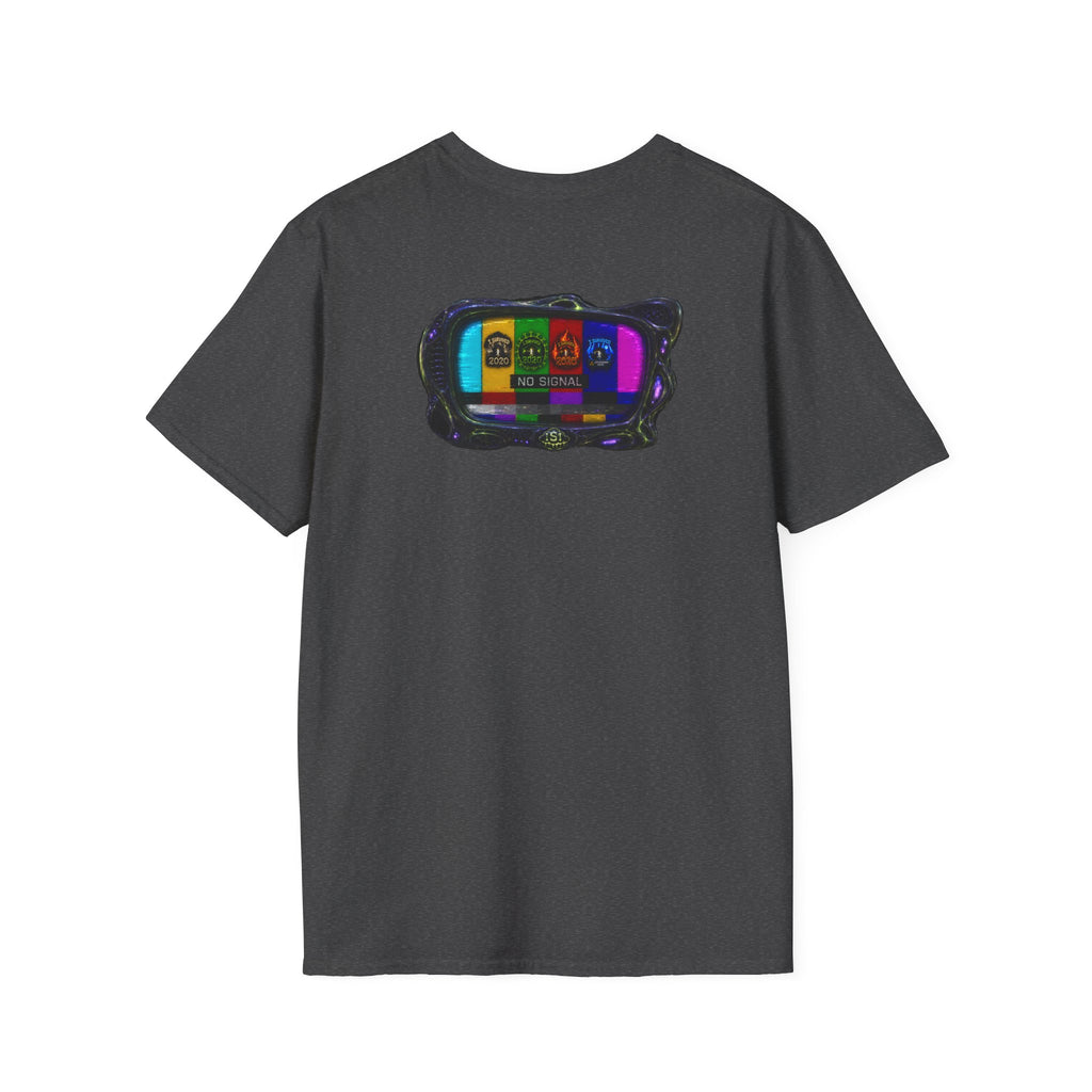 I Survived 2020 — "No Signal" Test Pattern Tee Alien Broadcast Finale Summer Premiere Unisex Softstyle T-Shirt