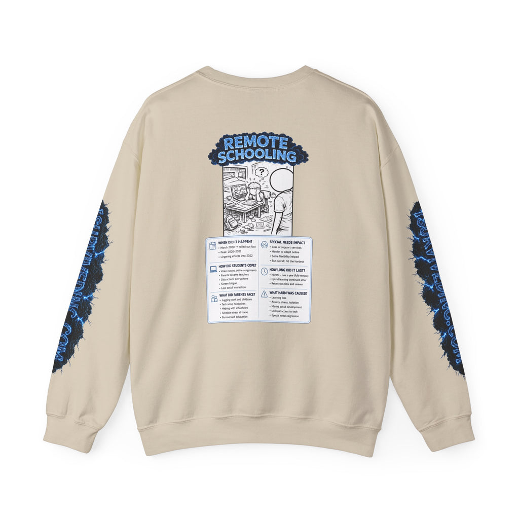I Survived 2020 — LOCKDOWN S3:E3: Special Edition "Remote Schooling" Unisex Heavy Blend™ Crewneck Sweatshirt
