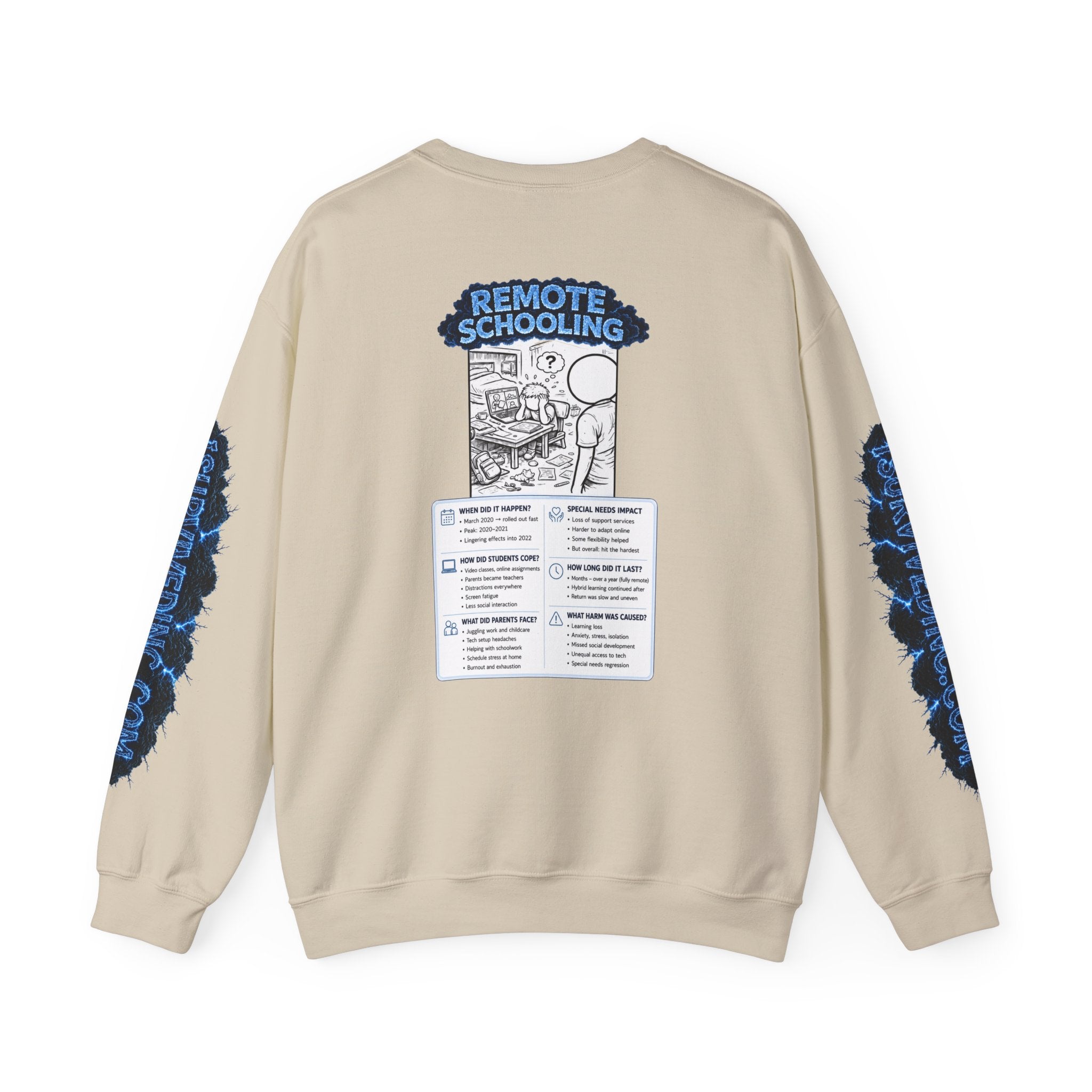 I Survived 2020 — LOCKDOWN S3:E3: Special Edition "Remote Schooling" Unisex Heavy Blend™ Crewneck Sweatshirt