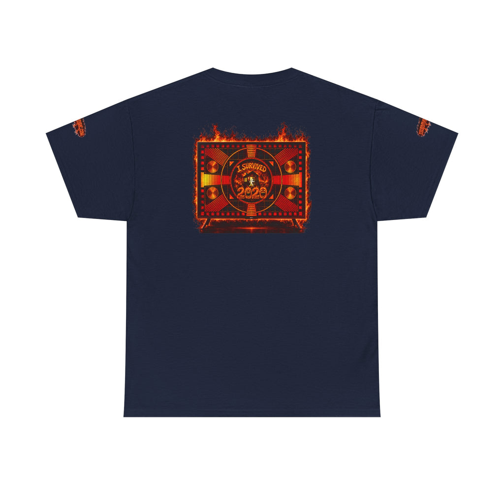 I Survived 2020 — "Please Stand By" Test Pattern Tee Wildfire Signal Special Edition Summer Premiere Unisex Heavy Cotton Tee