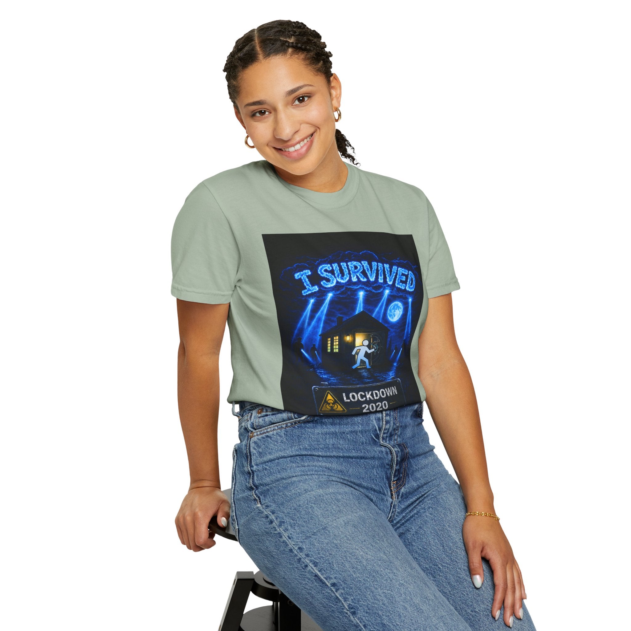 I Survived 2020 — LOCKDOWN S3:E3: "Remote Schooling" Unisex Garment-Dyed T-shirt