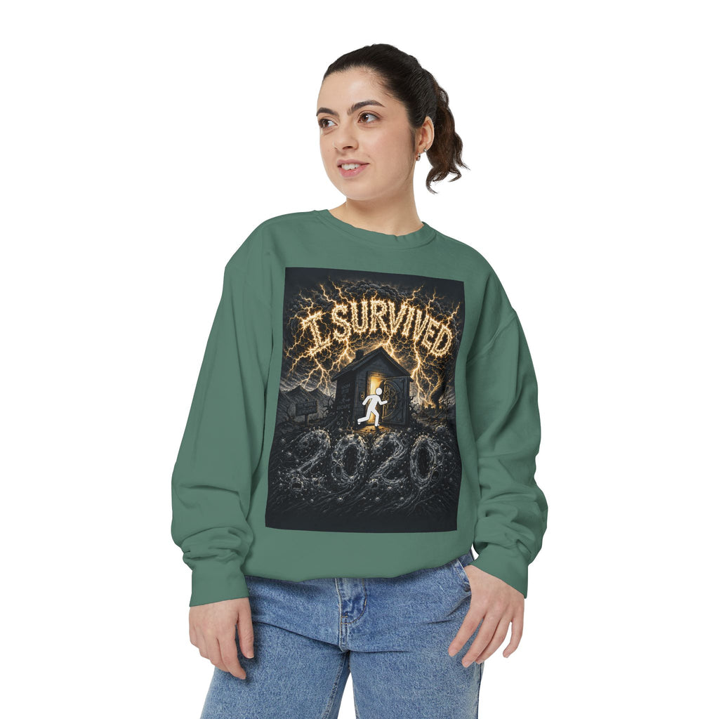 I Survived 2020 — Original PILOT Design Unisex Garment-Dyed Sweatshirt